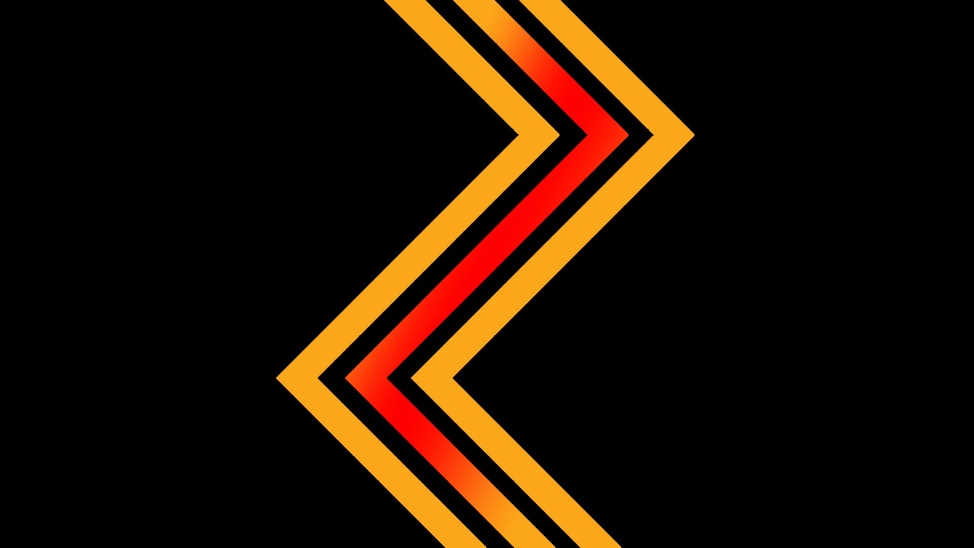 Chevron, 1080P, Yellow, Digital Art, Black, Abstract, Geometry, Shapes, Zigzag, HD Wallpaper