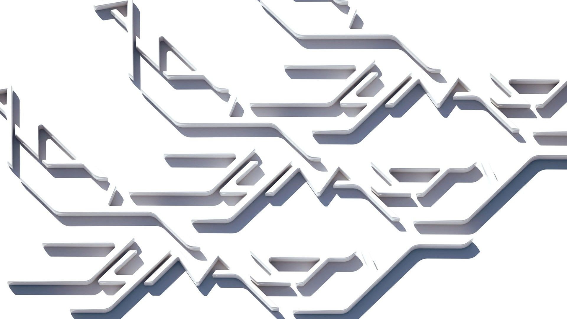 three dimensional, geometric shape, digital composite, studio shot, built structure, design, 1080P, white color, backgrounds, shape, pattern, staircase, HD Wallpaper