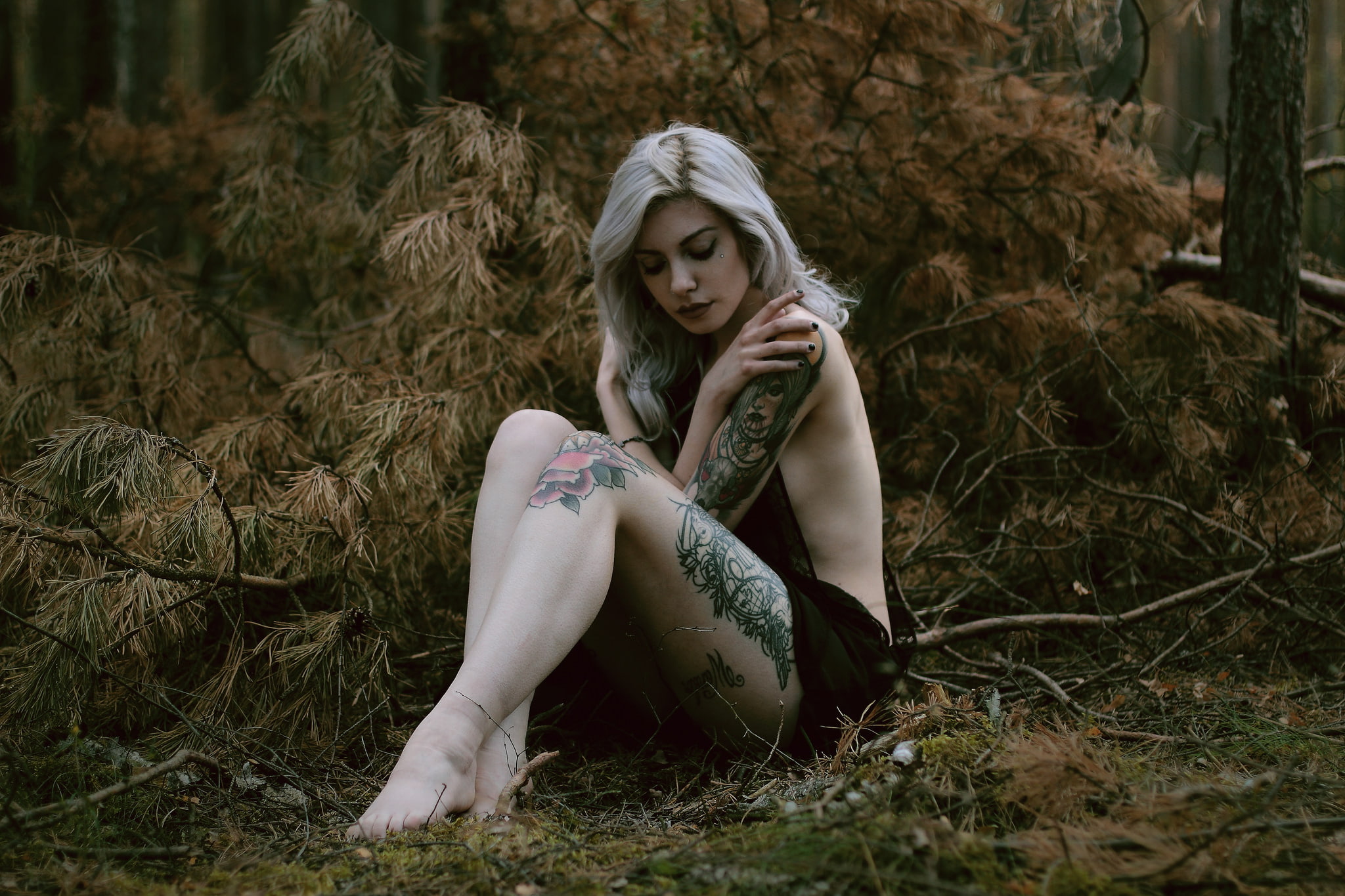 Michela Navarra, 1080P, women, tattoo, HD Wallpaper
