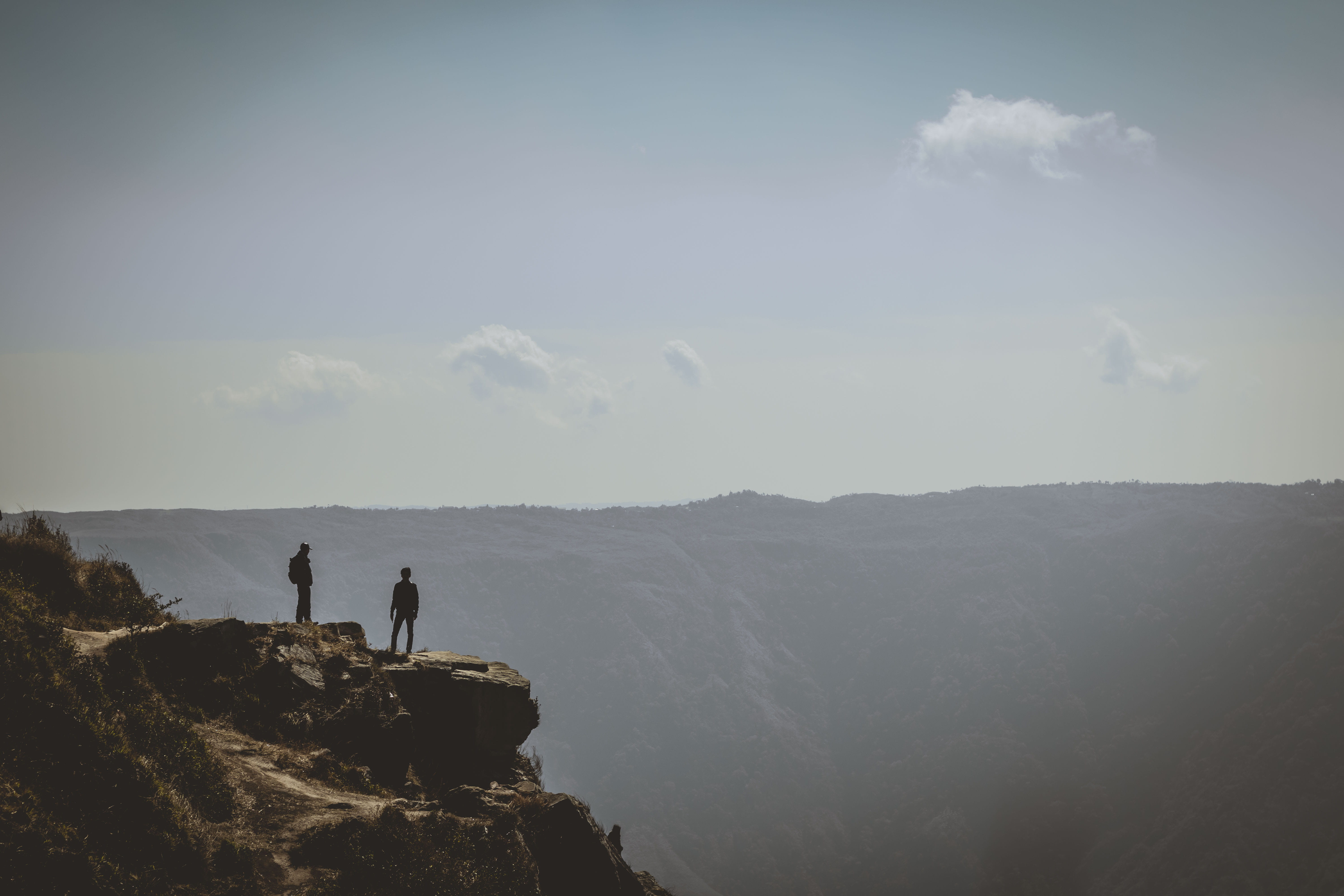5K, tranquility, hiking, cloud - sky, leisure activity, mountain, wide, outdoors, togetherness, non-urban scene, people, person, leisure activities, nature, HD Wallpaper
