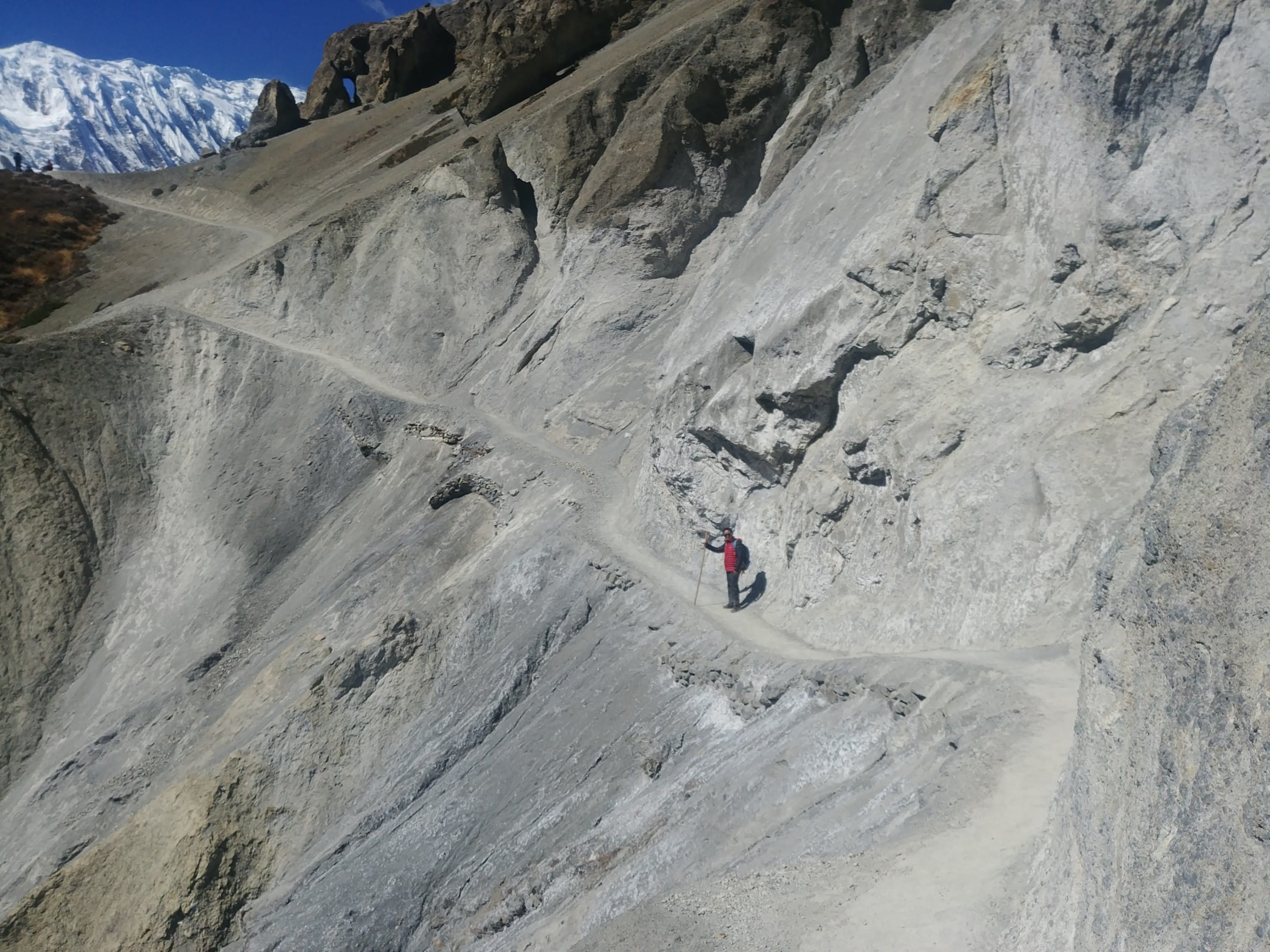 rock - object, himal, pawankawan, rock, treknepal, formation, near, 2K, khangsar, beautiful, day, one person, real people, mountain, adventure, non-urban scene, HD Wallpaper