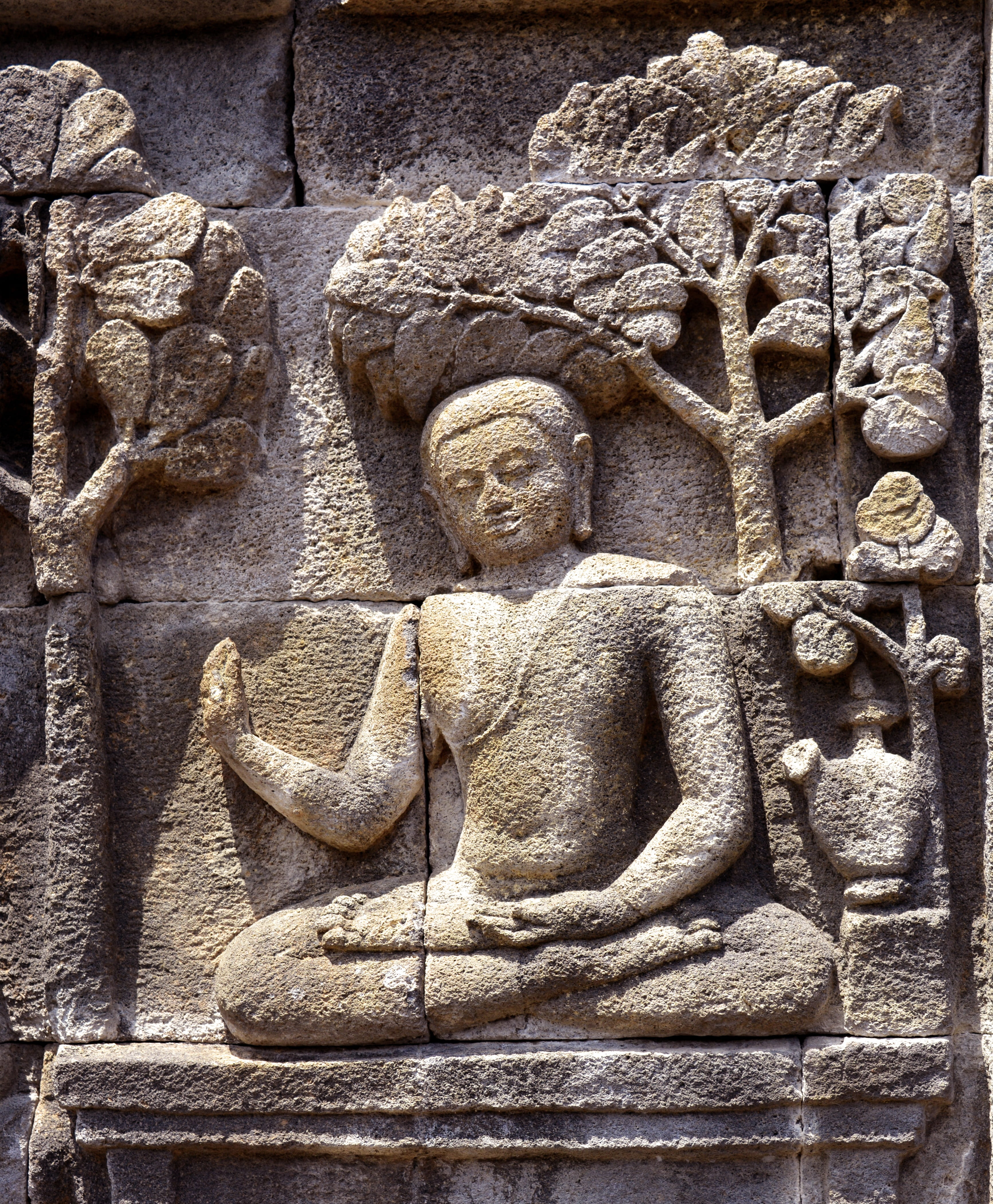 stone material, buddha, buddhist, unesco, sculpture, bas relief, religious, historical, architecture, ancient, stone wall, carving, indonesia, asia, craft, Phone HD Wallpaper