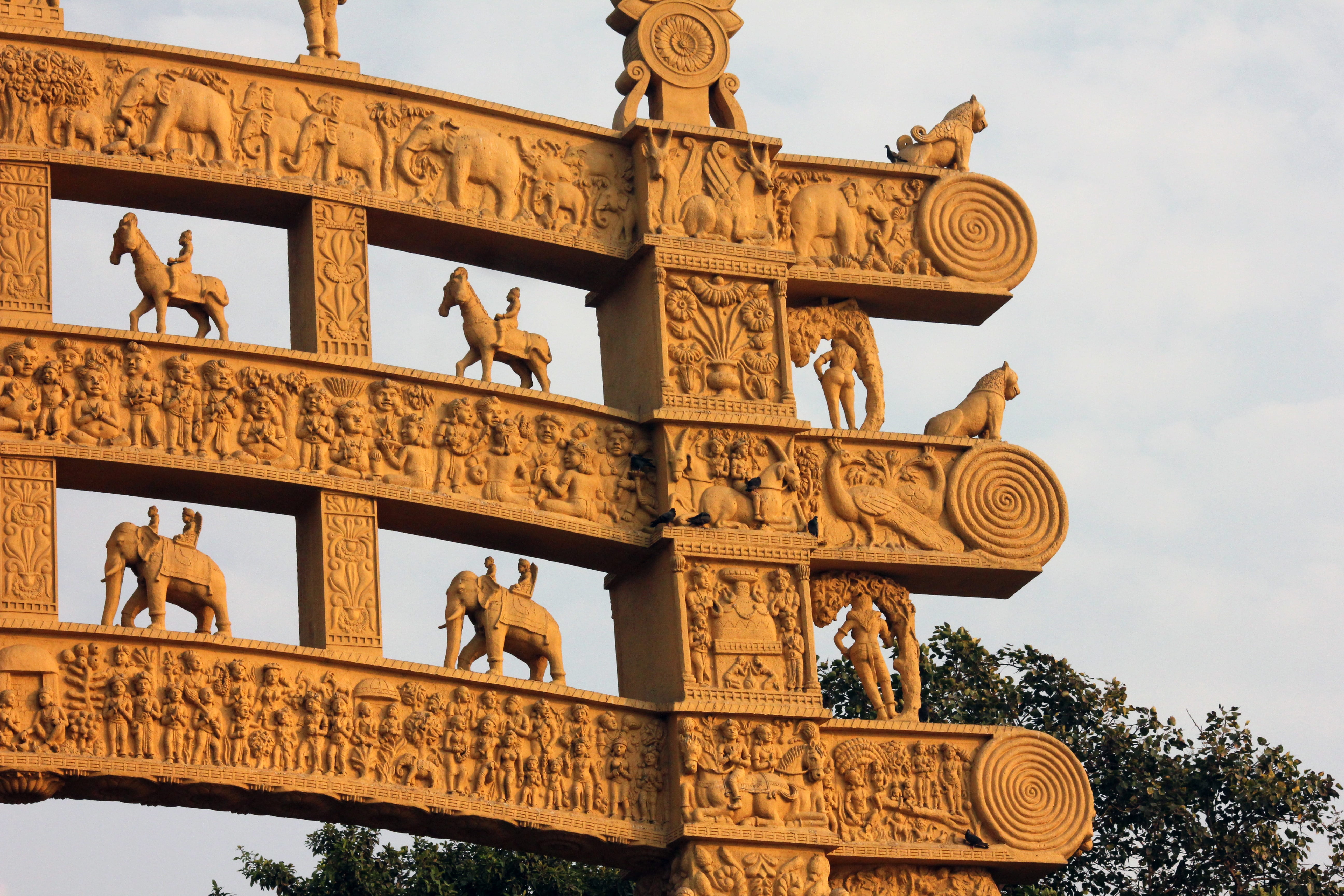 carving - craft product, craft, carving, art and craft, buddhism, nature, low angle view, buddhist, no people, outdoors, sky, building exterior, the past, HD Wallpaper