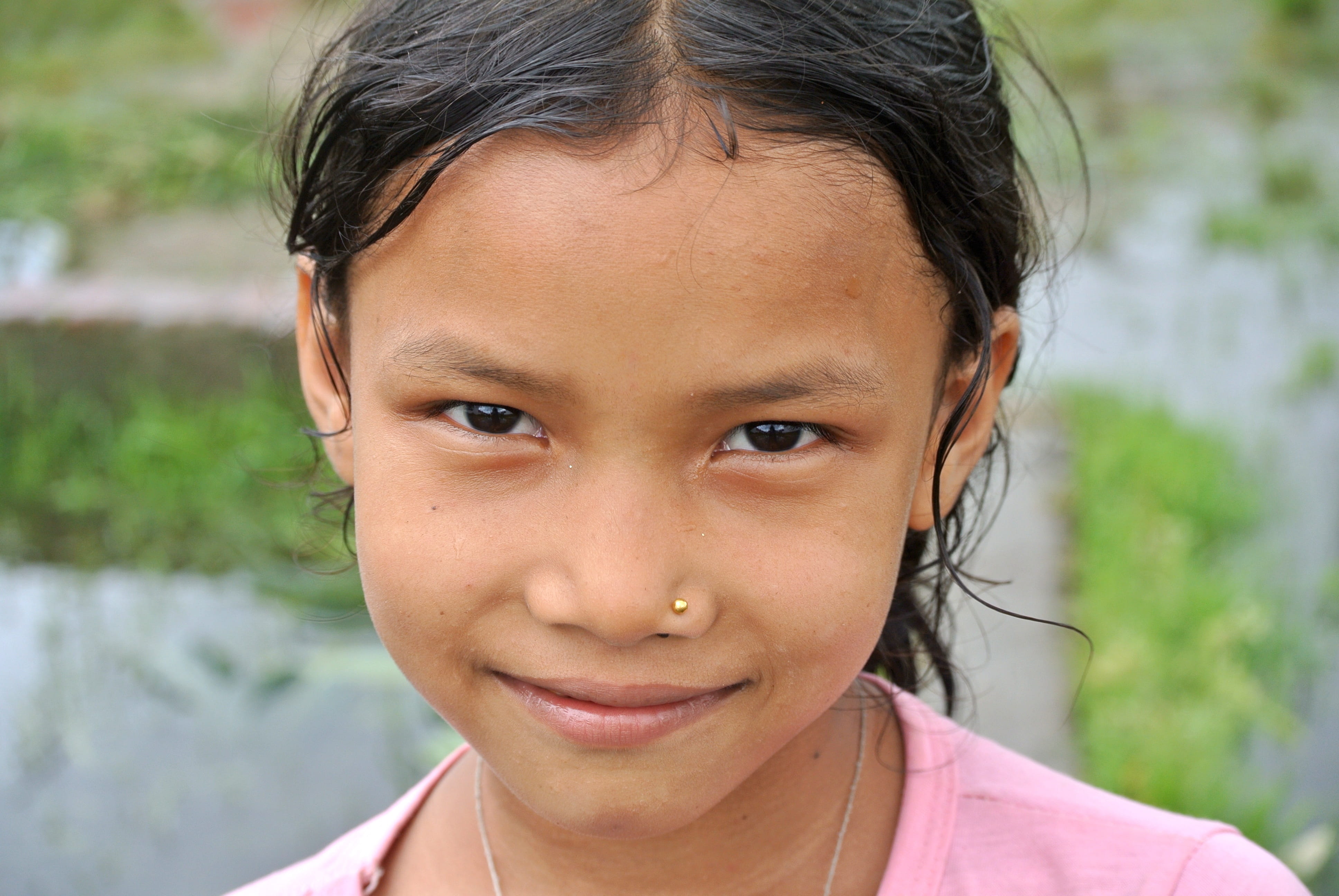 human body part, children only, lovely, Portrait, smiling, close-up, real people, childhood, face, body part, nepali, person, happiness, outdoors, women, HD Wallpaper