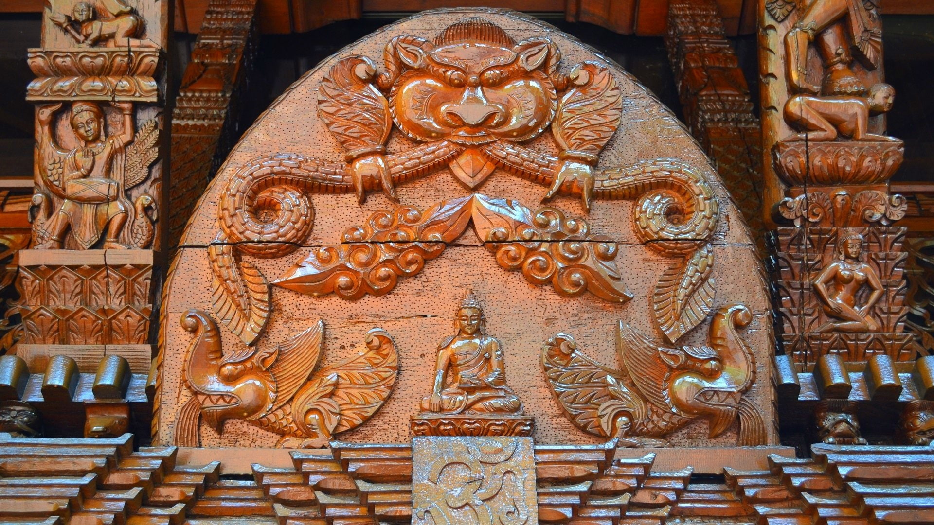 Nepalese, 1080P, Pagoda, Wood, Nepalese Pagoda, Photography, Man Made, Carving, Brisbane, HD Wallpaper