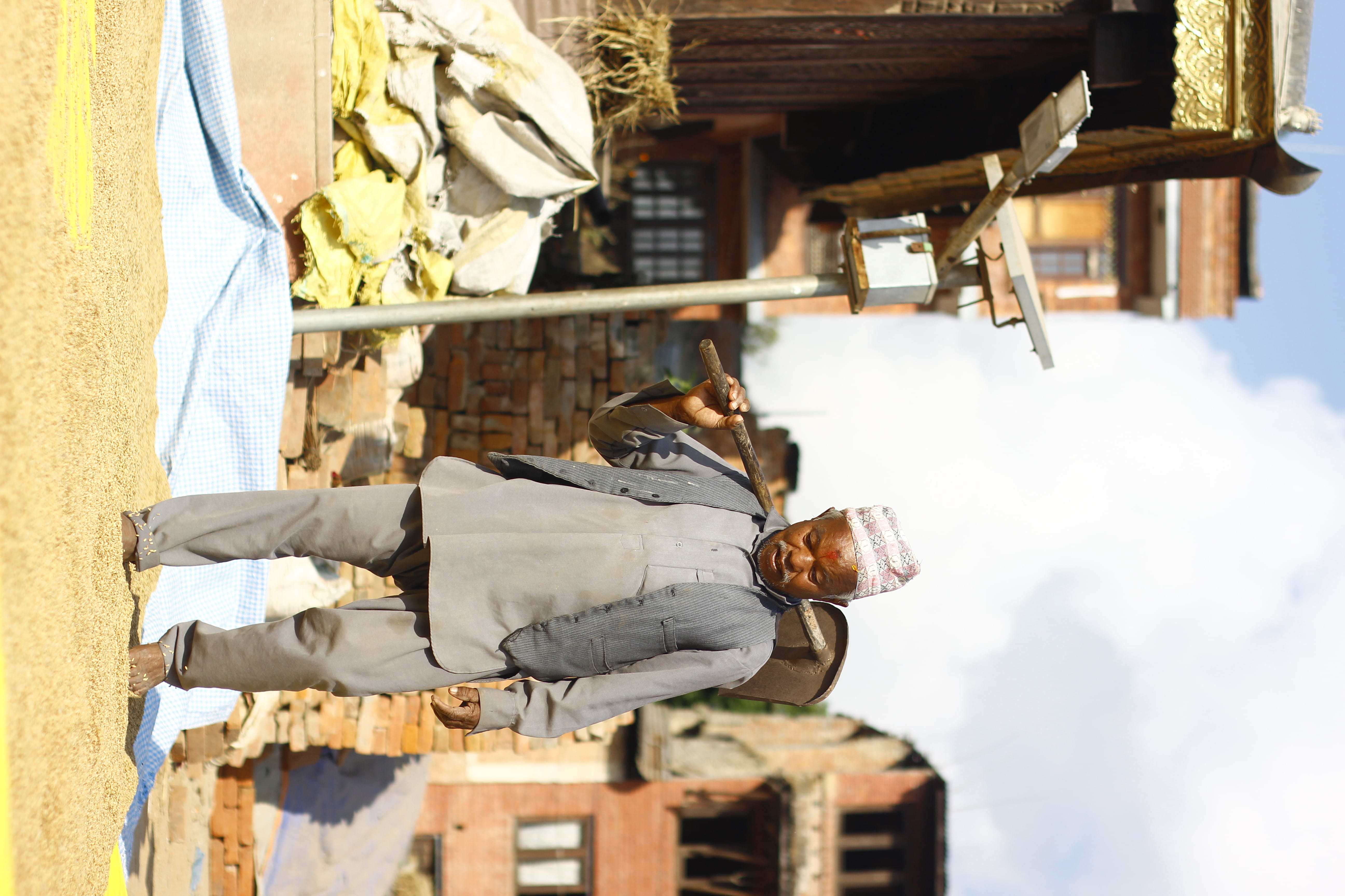 adult, nepalese, religion, man, 5K, men, built structure, old man, agriculture, casual clothing, side view, human representation, art and craft, real people, HD Wallpaper