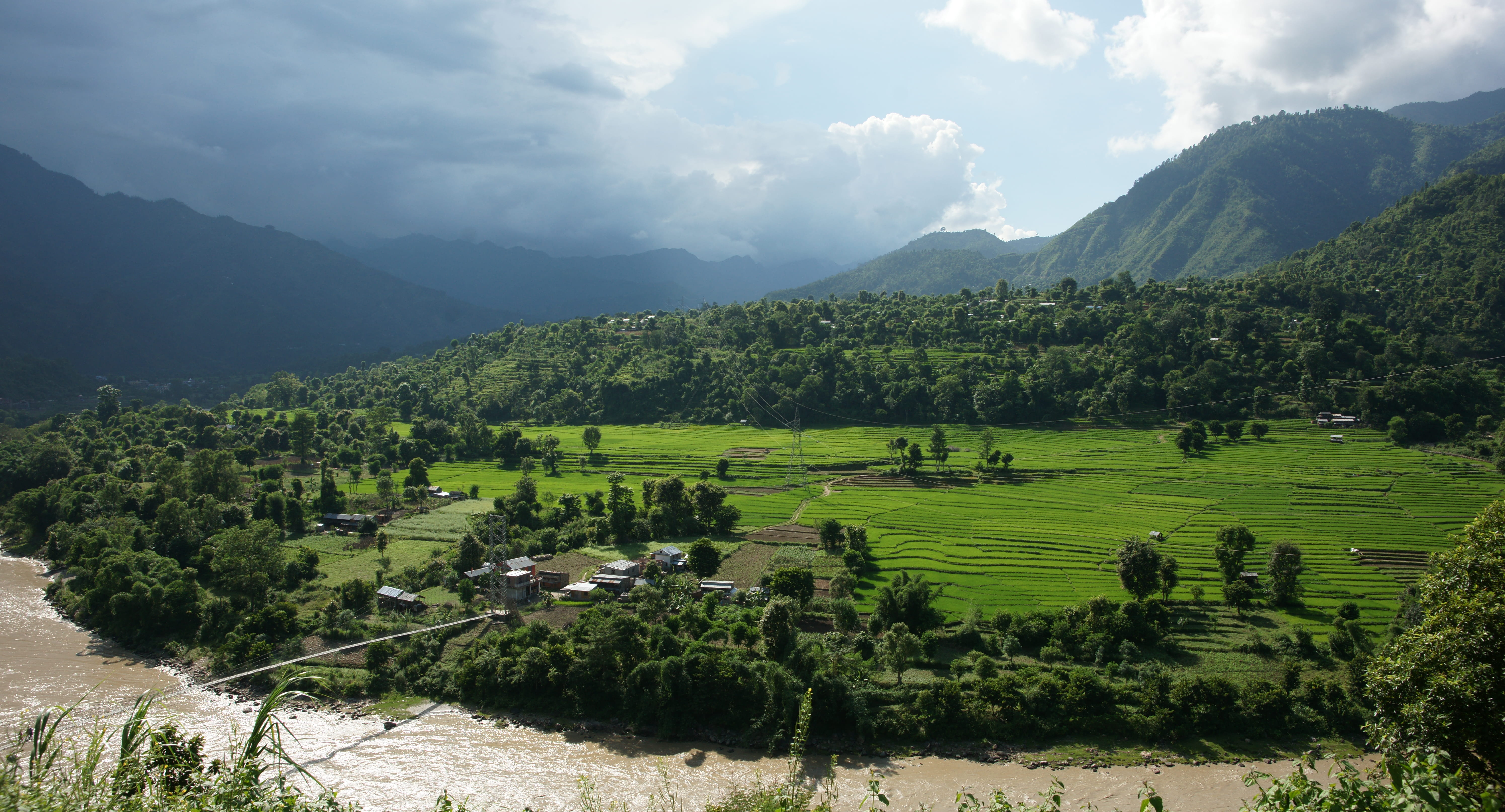 mountain, tree, kathmandu, growth, nature, tea field, green color, tea, landscape, tranquil scene, scenics - nature, cloud - sky, beauty in nature, environment, HD Wallpaper