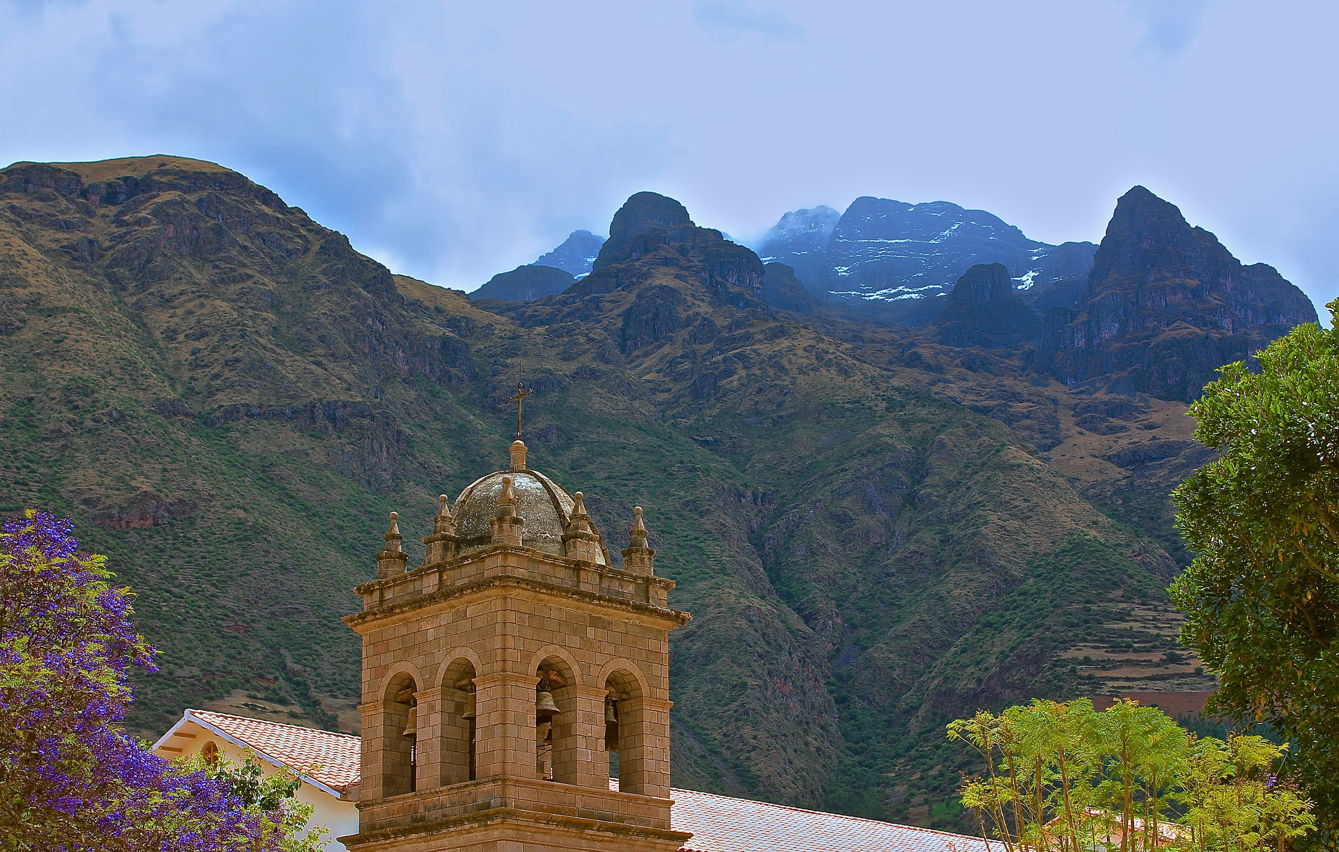 near, built Structure, the past, travel, no people, architecture And Buildings, outdoors, church, mountain range, scenics - nature, travel Locations, travel Destinations, HD Wallpaper