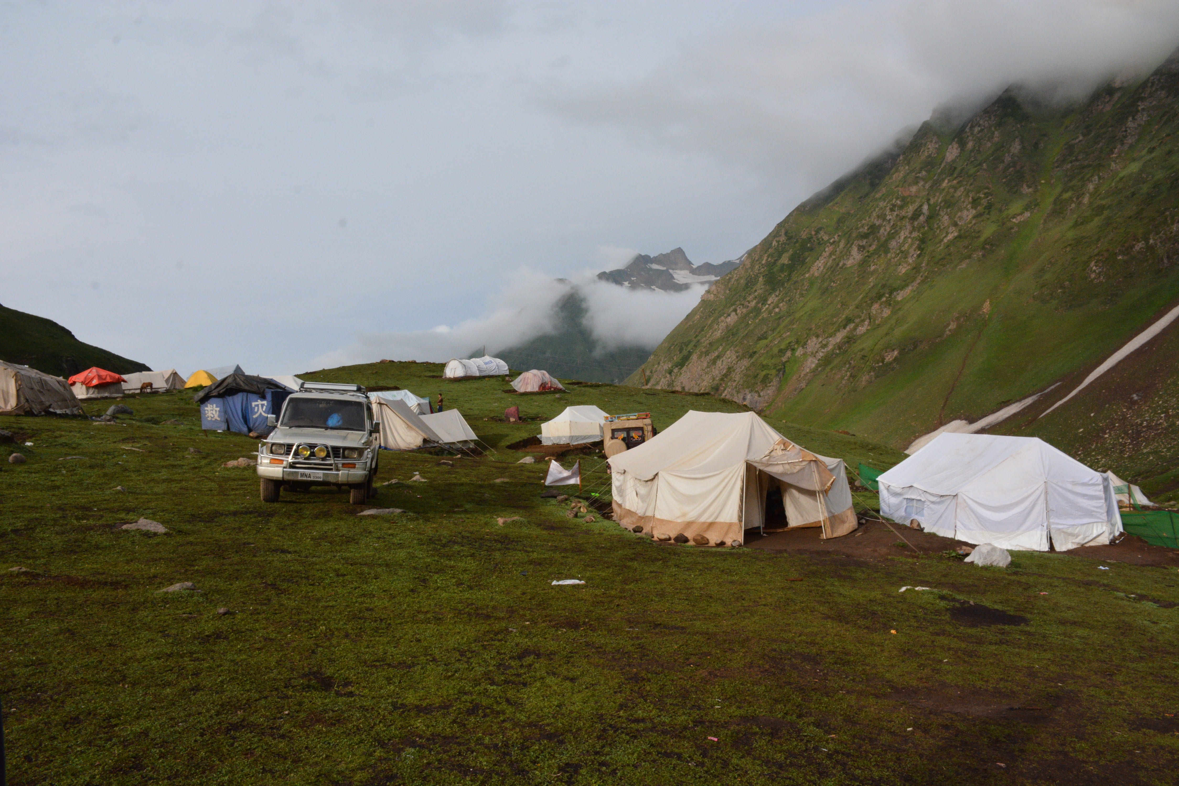 tranquility, neelam valley, beauty in nature, environment, sky, tent, cloud - sky, day, no people, adventure, plant, pakistan, landscape, kashmir, nature, HD Wallpaper