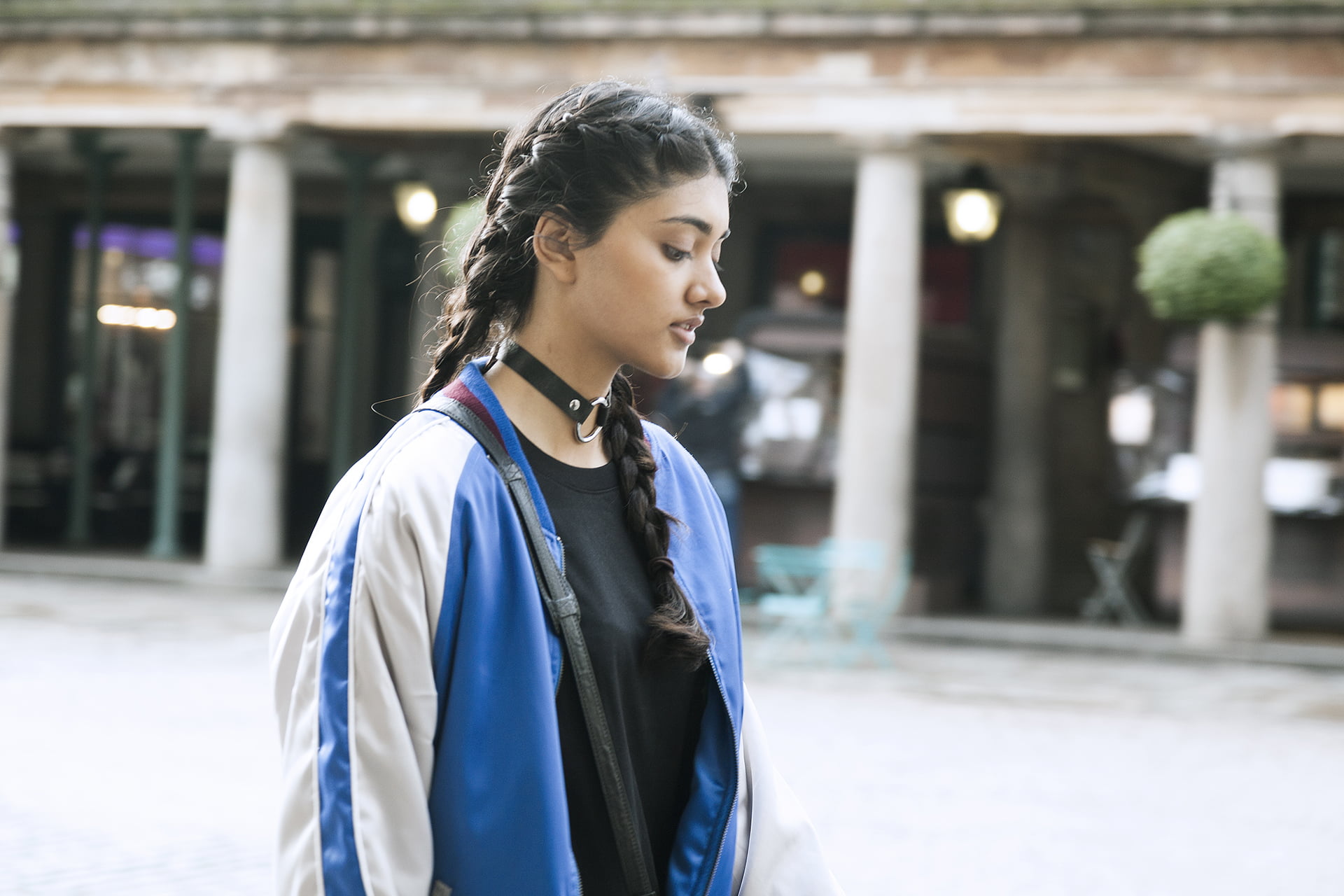 collar, women, model, dark hair, long hair, 1080P, Indian, Neelam Gill, HD Wallpaper