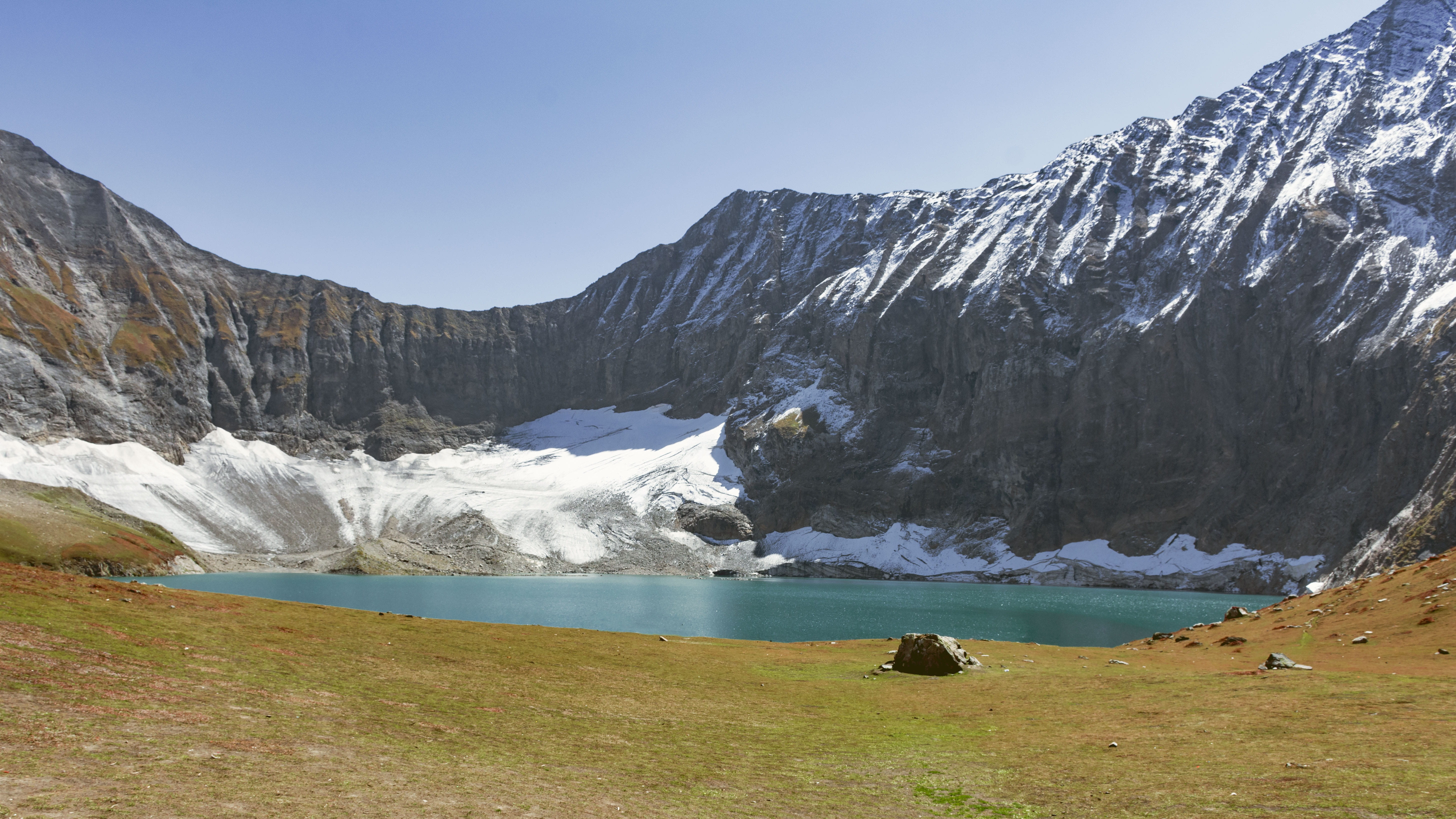 dilshadrazi, outdoors, tranquil scene, lake, snow, day, nature, range, mountain, north, love, mountains, summer, green, tranquility, nikon, non-urban scene, HD Wallpaper