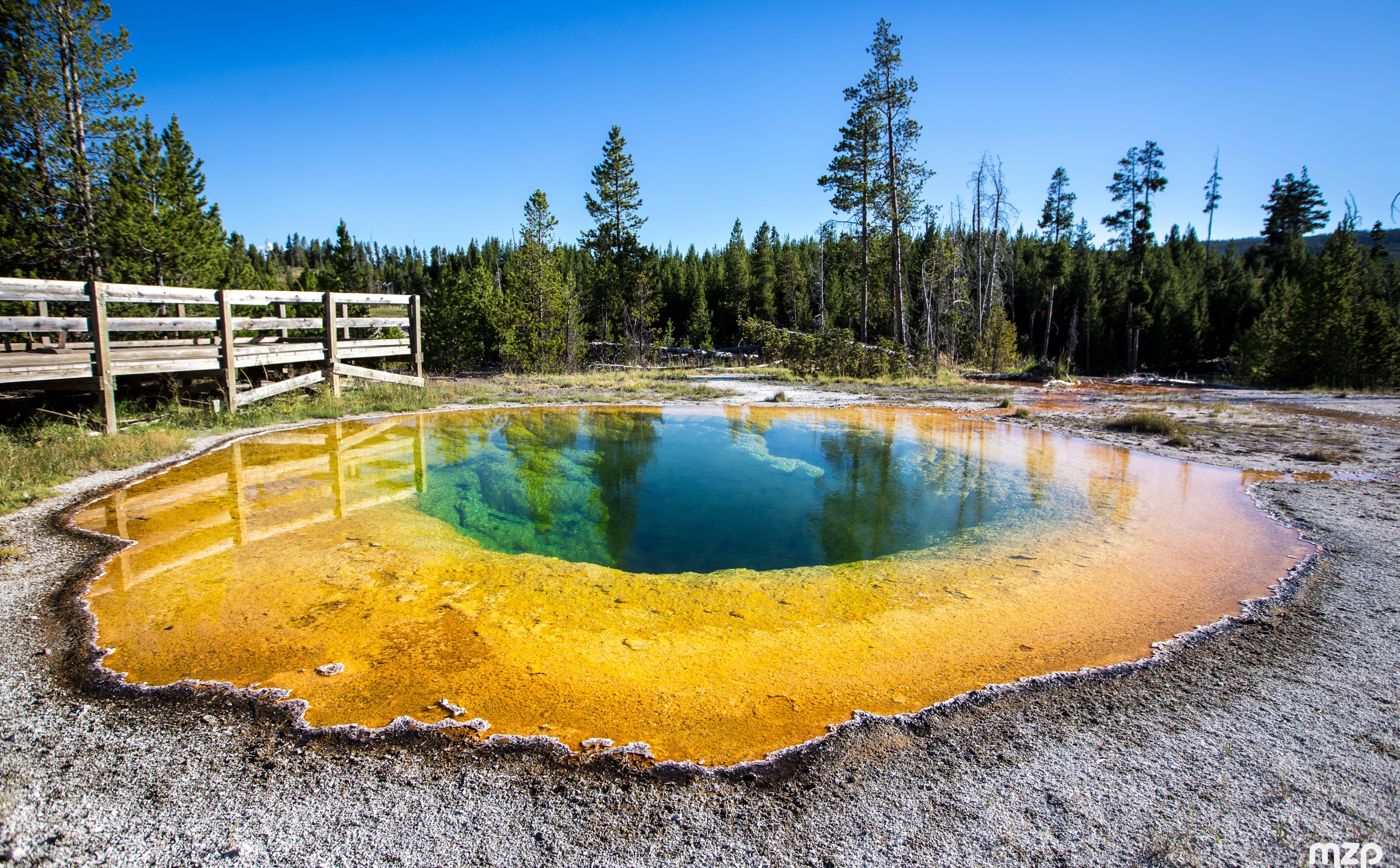 land, hot spring, Nature, beauty in nature, glory, tranquil scene, spring, pool, Wyoming, heat - temperature, UpperGeyserBasin, blue, hotspring, outdoors, HD Wallpaper