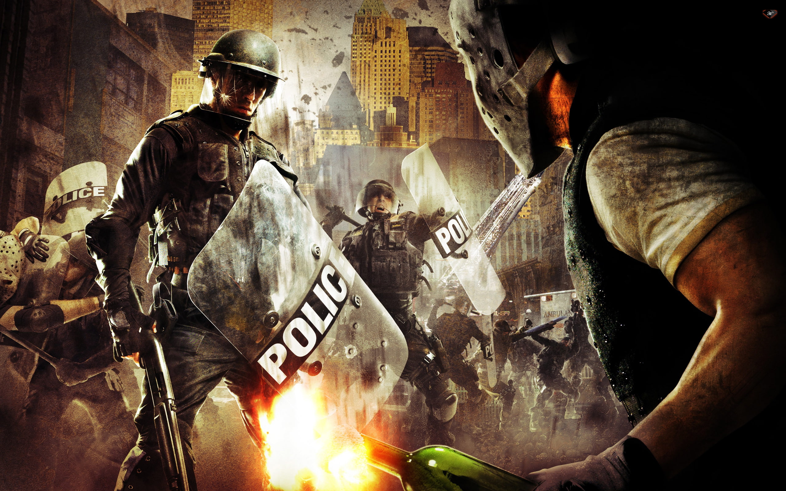 urban, 2K, game, poster, chaos, riot, response, HD Wallpaper