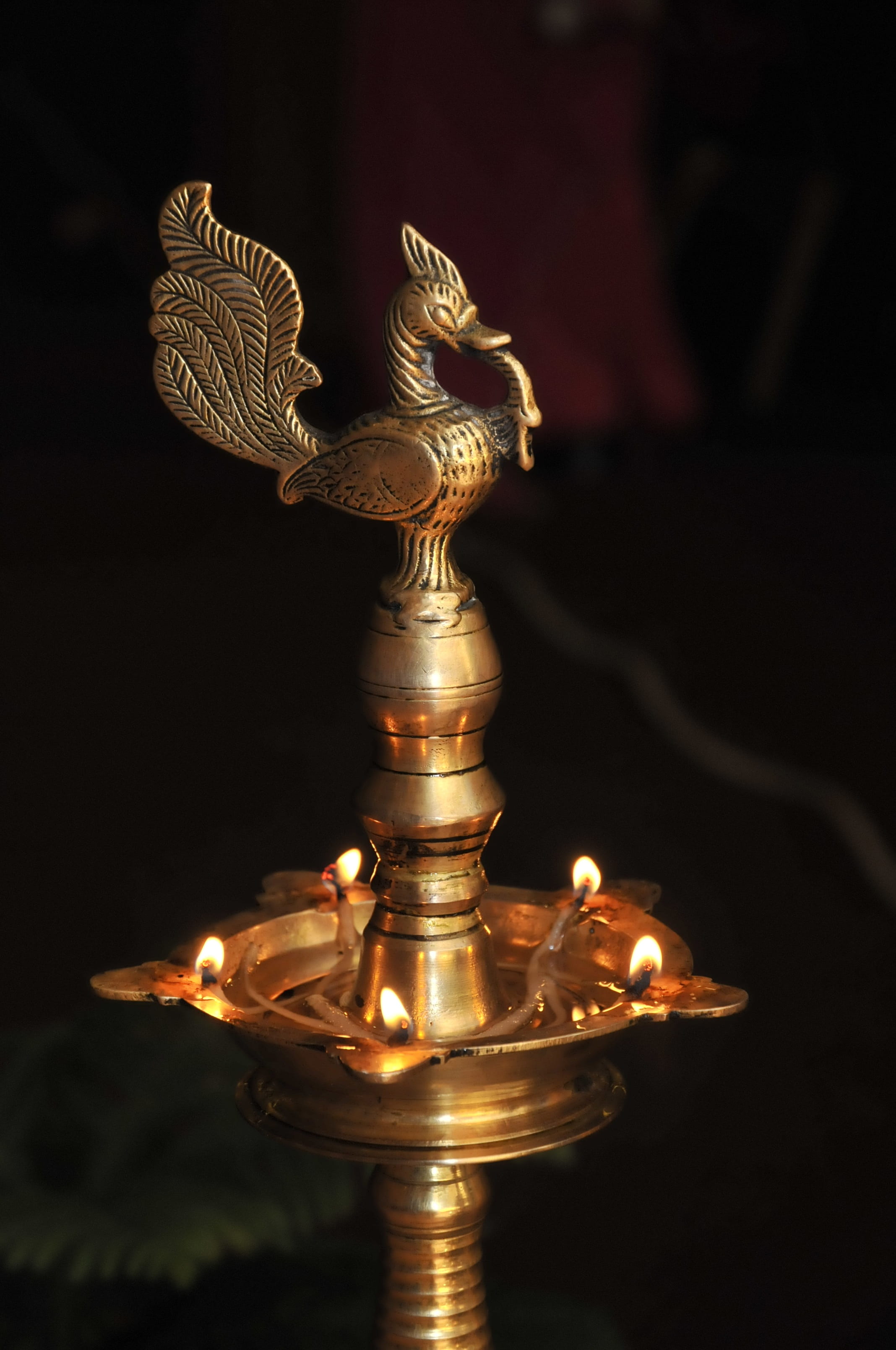 fire, flame, nature, belief, indoors, spiritual, festive, antique, illuminated, black background, lighting equipment, hinduism, close-up, 2K, metal, art and craft, Phone HD Wallpaper