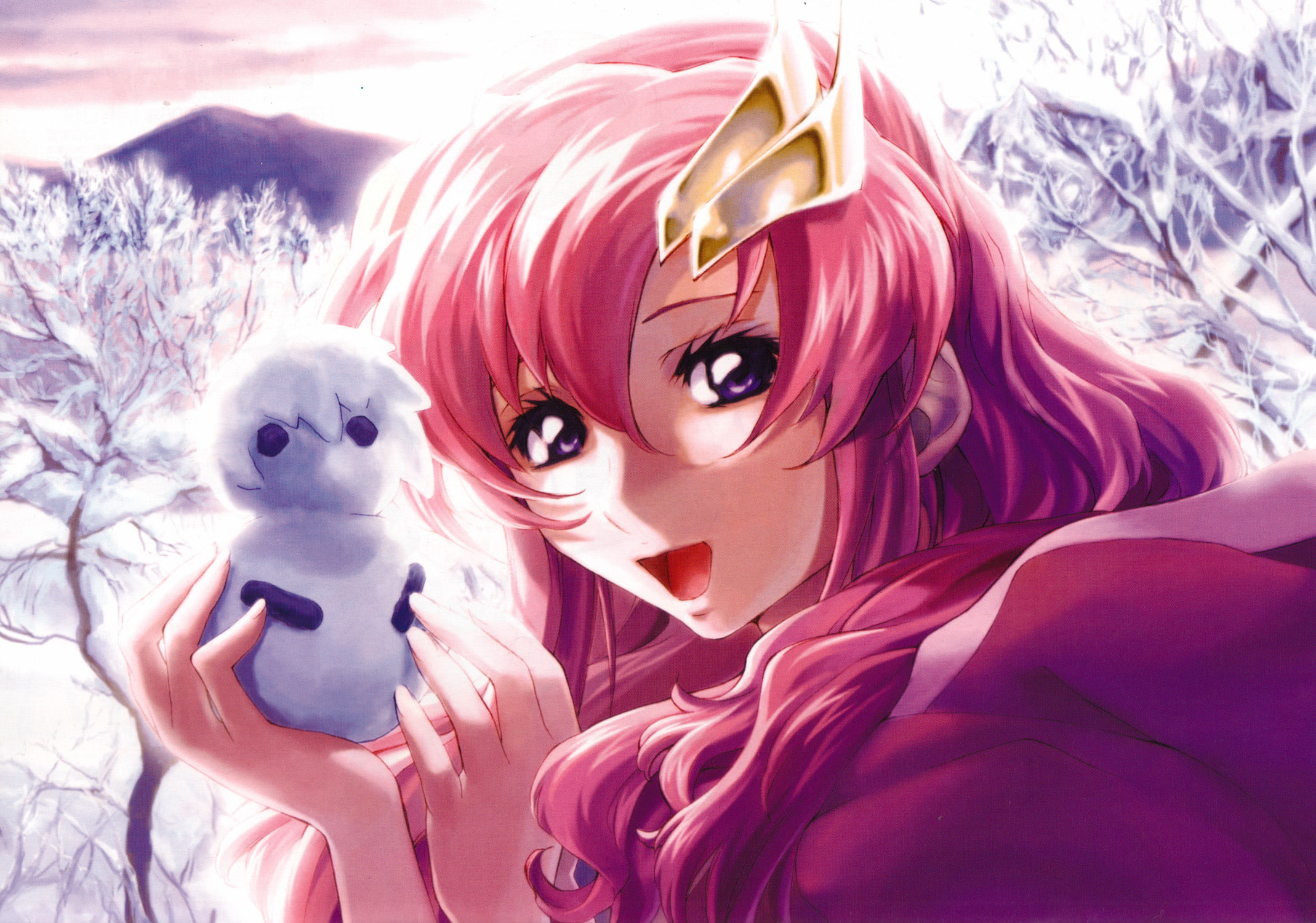 seed, clyne, kidou, 1080P, senshi, suit, gundam, lacus, snow, mobile, HD Wallpaper