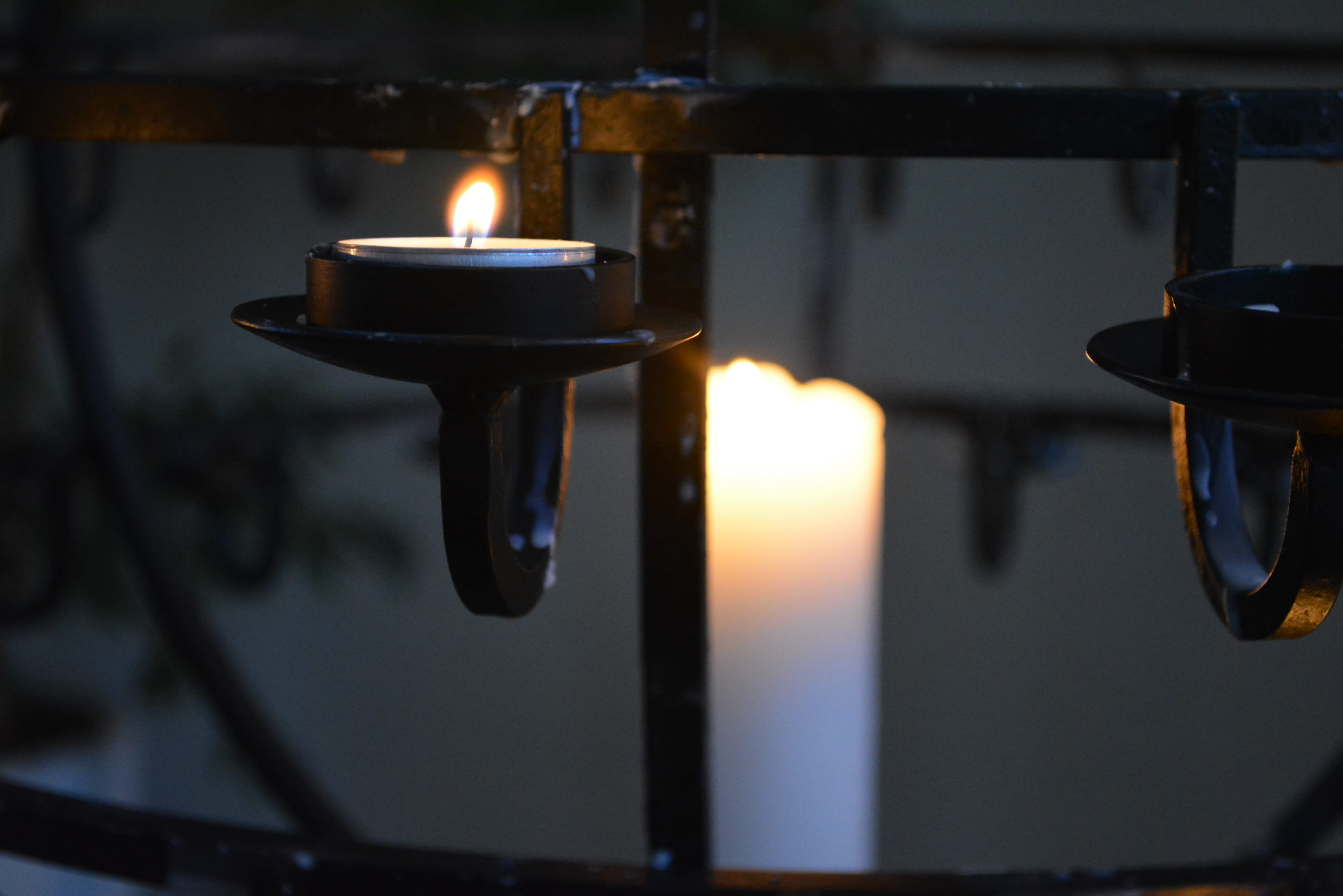 fire, fire - natural phenomenon, reykjavík, hallgrimskirkja, candlestick holder, flame, iceland, focus on foreground, environment, burning, indoors, heat - temperature, HD Wallpaper
