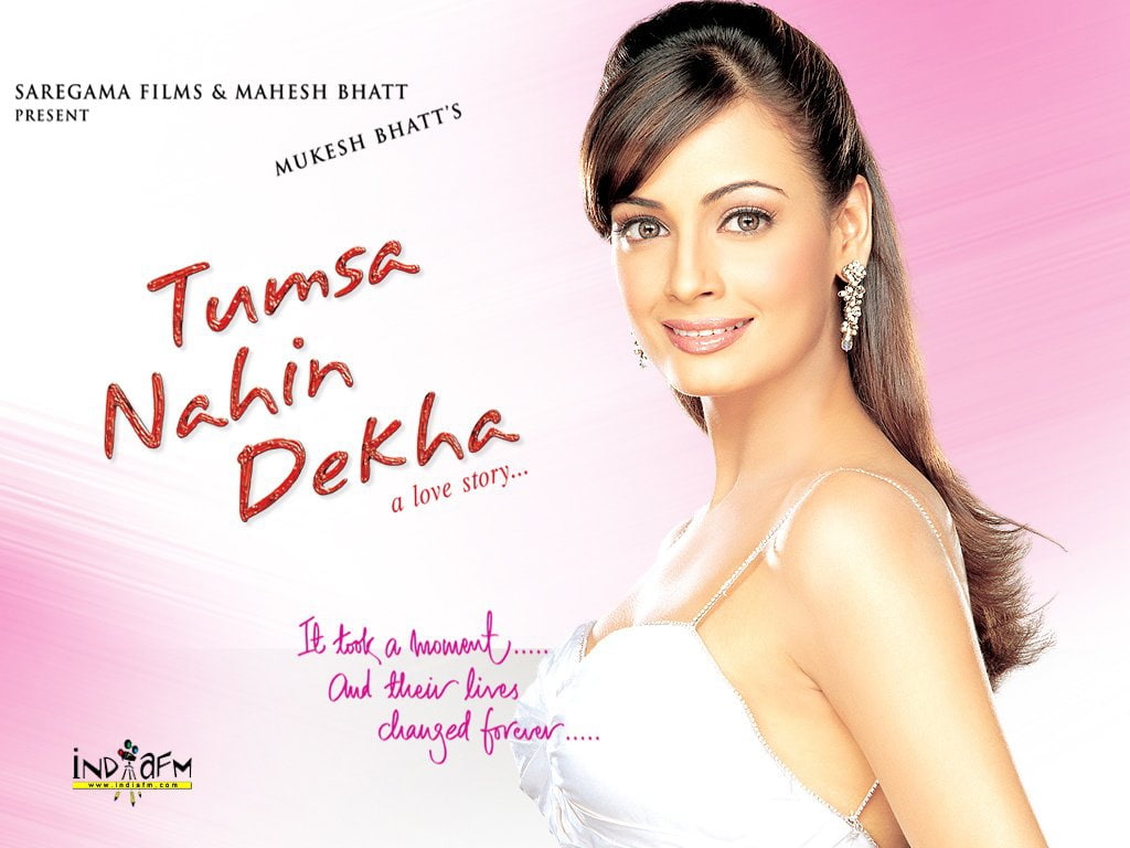 tumsa nahin dekha, art, mirza, dekha, nahin, Love, 480P, hd, entertainment, tumsa, diya mirza, PINK, diya, bollywood, HD Wallpaper