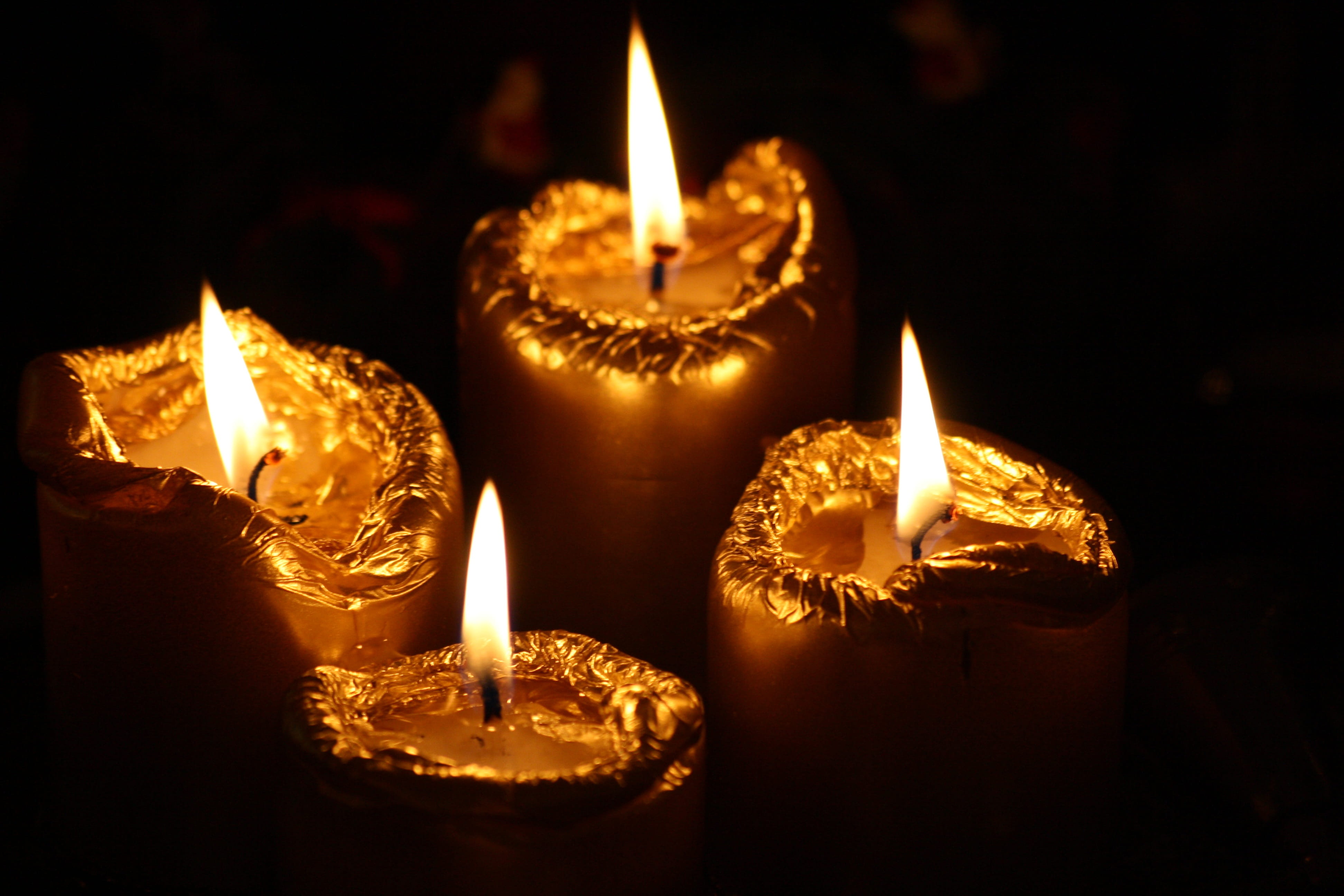 winter, glowing, heat - temperature, candlelight, nature, fire, light, atmosphere, diya - oil lamp, Candles, burning, contemplative, Mood, close-up, lighting, HD Wallpaper