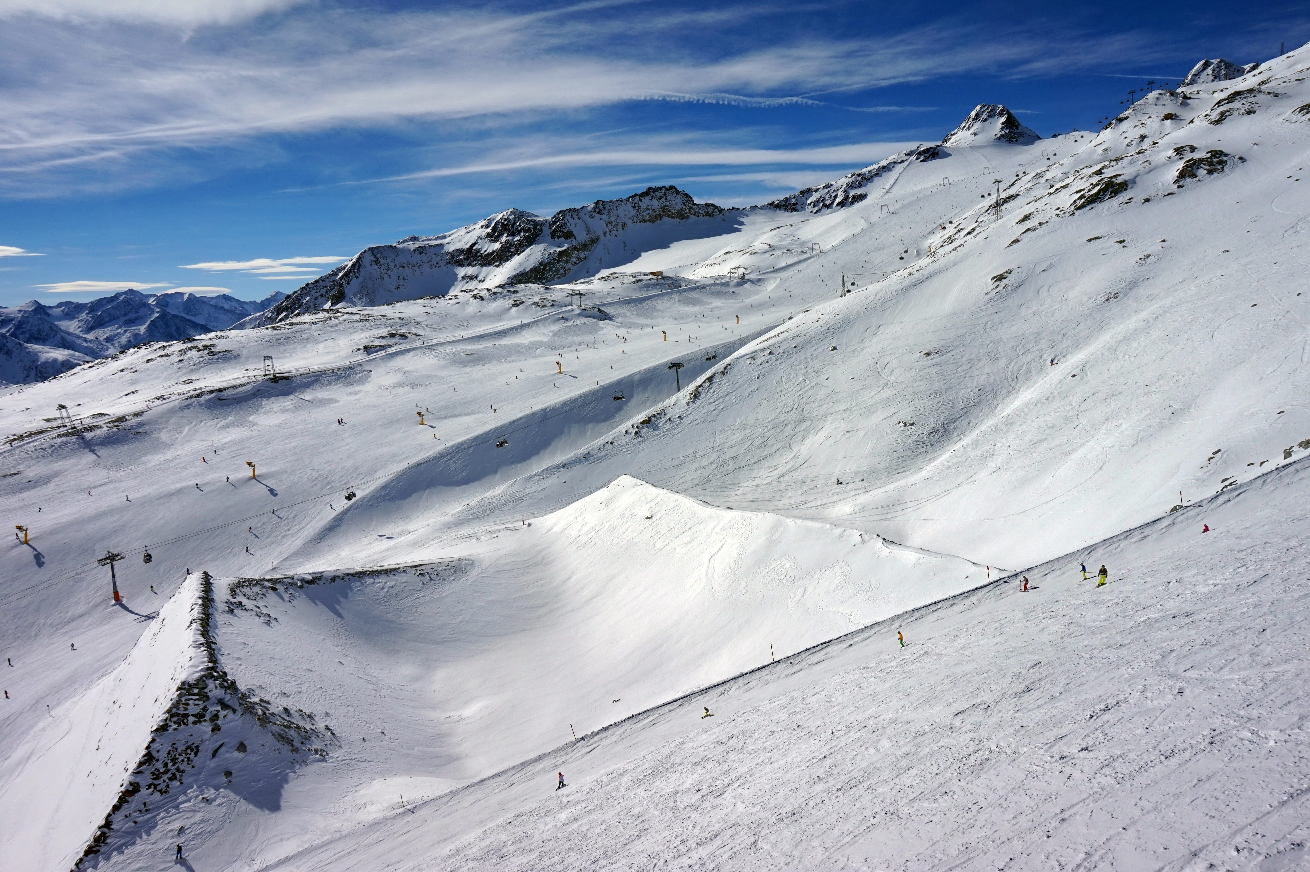sölden, environment, cloud - sky, powder snow, austria, slopes, landscape, nature, scenics - nature, winter, non-urban scene, beauty in nature, sky, winter sport, HD Wallpaper
