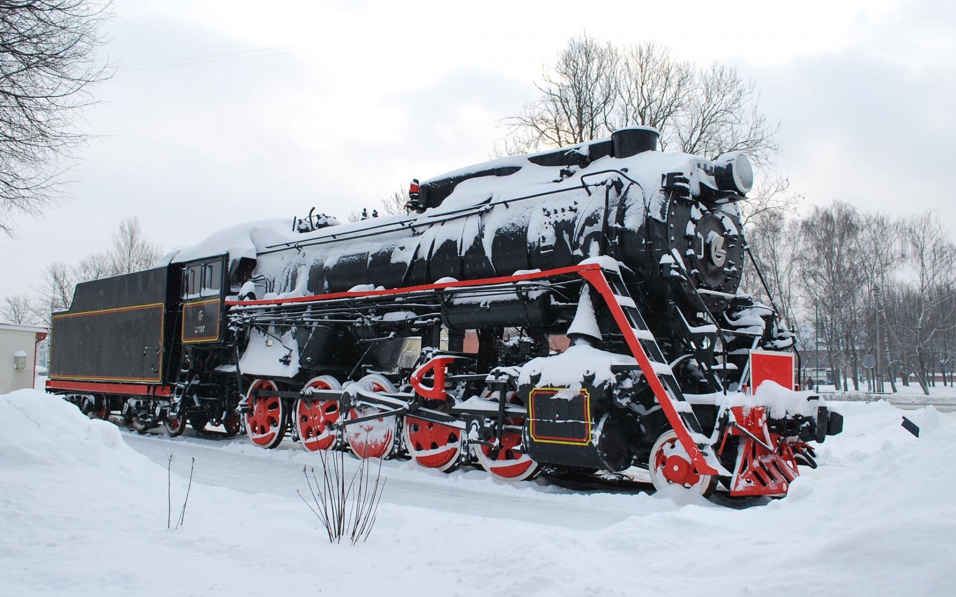 train, 1080P, vehicle, winter, HD Wallpaper