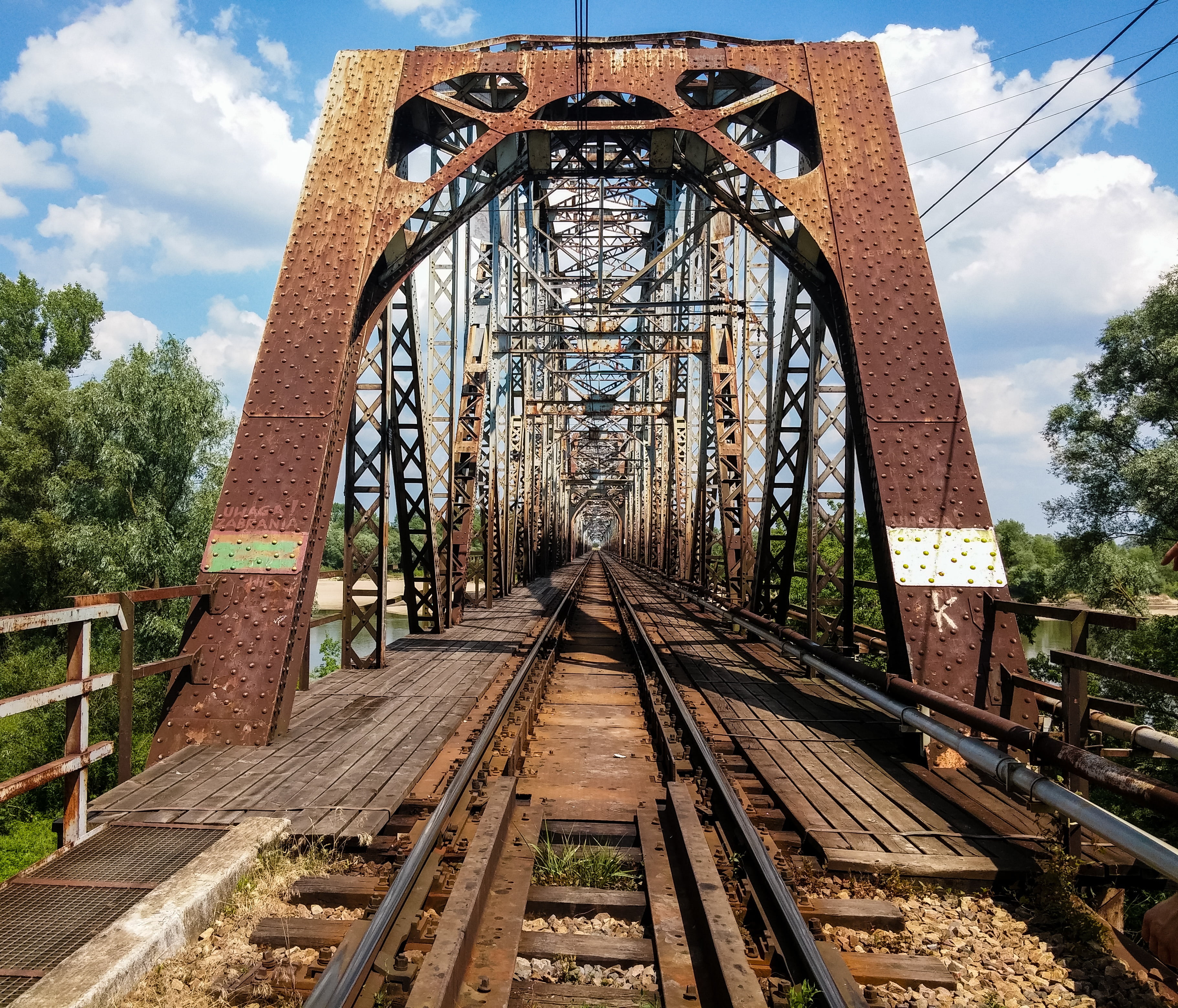 railway, metal, the design of the, no people, sky, outdoors, the viaduct, plant, 2K, built structure, track, nature, rust, steel, bridge, transport, the way forward, HD Wallpaper