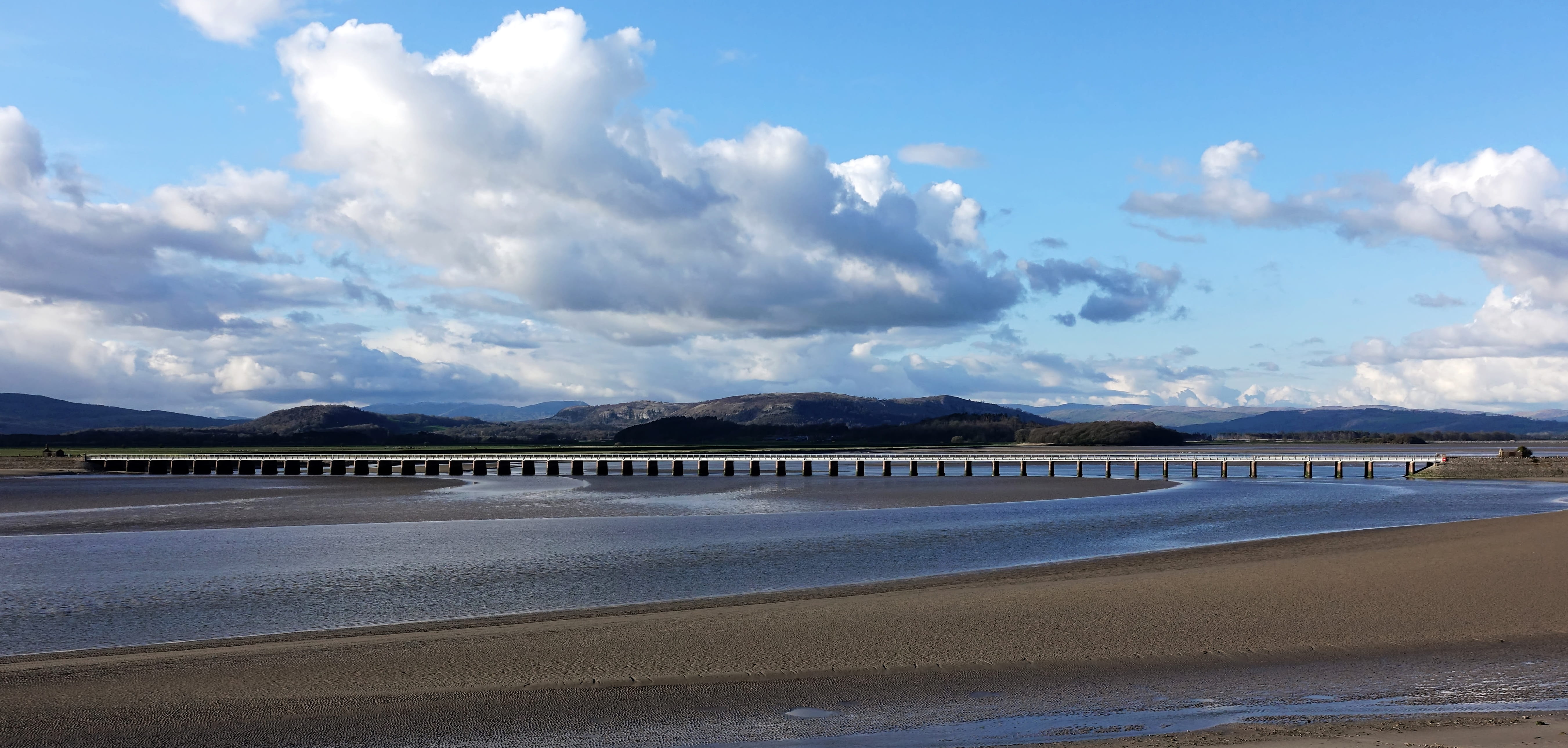 link, river, landscape, engineering, cumbria, england, railway, mineral, no people, connection, water, viaduct, bridge, tranquil scene, day, beach, tranquility, HD Wallpaper