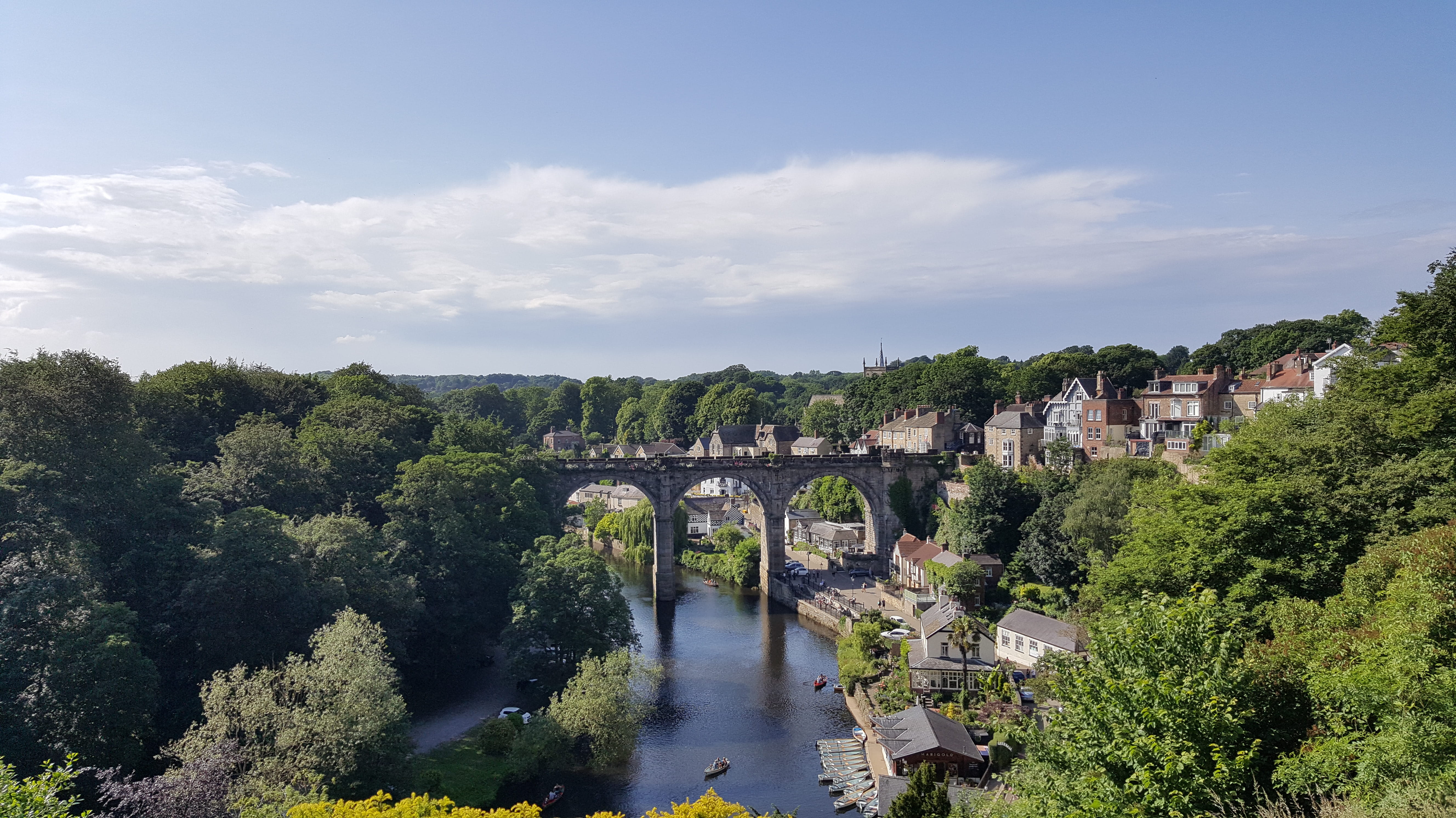 vista, the indigo mill, scenery, river, water, 5K, bridge - man made structure, architecture, day, arched, no people, railway, arch bridge, plant, tree, HD Wallpaper
