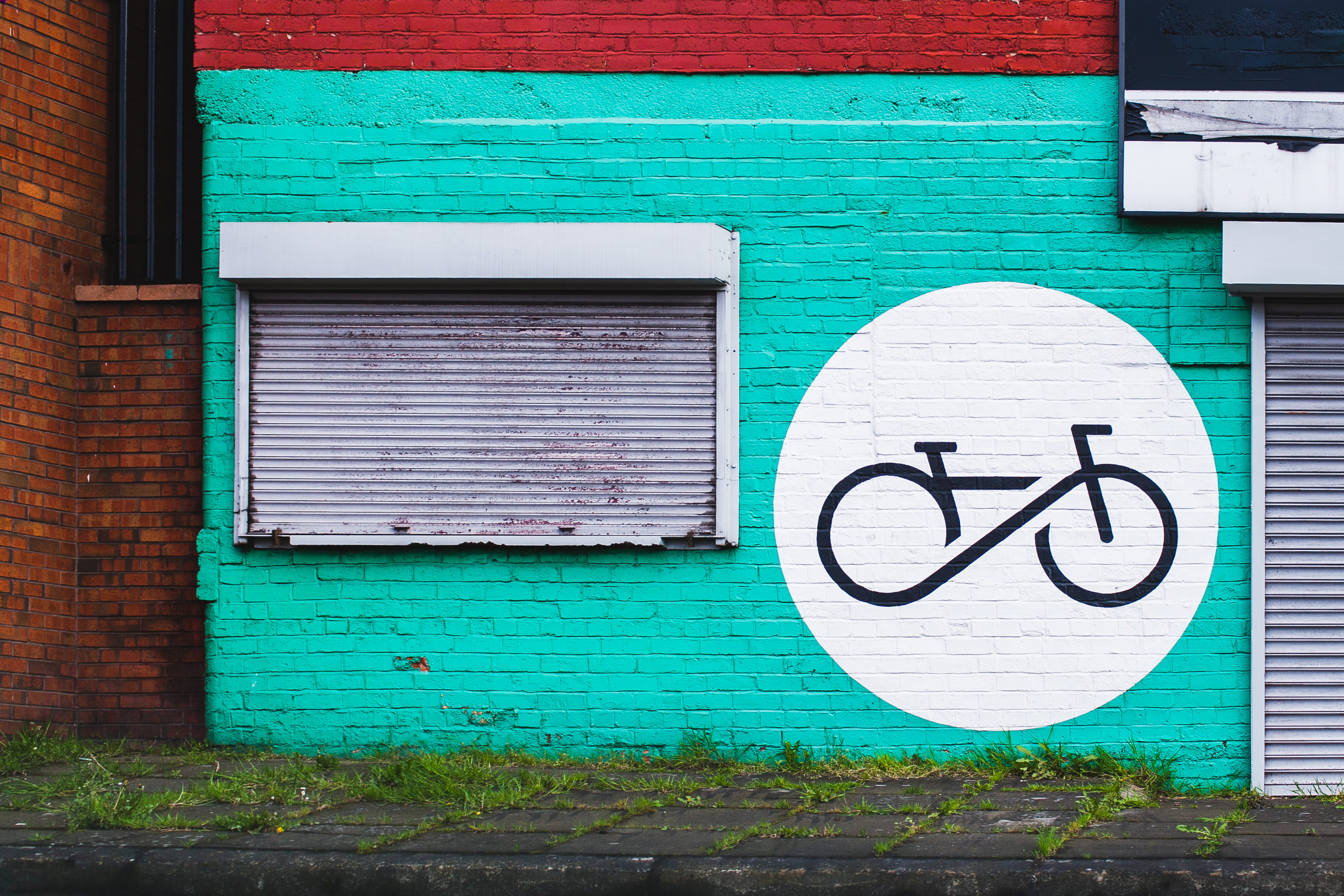 ireland, house, city, turquoise colored, wall art, mural, europe, wood - material, architecture, blue, sign, bicycle, building, wall - building feature, HD Wallpaper