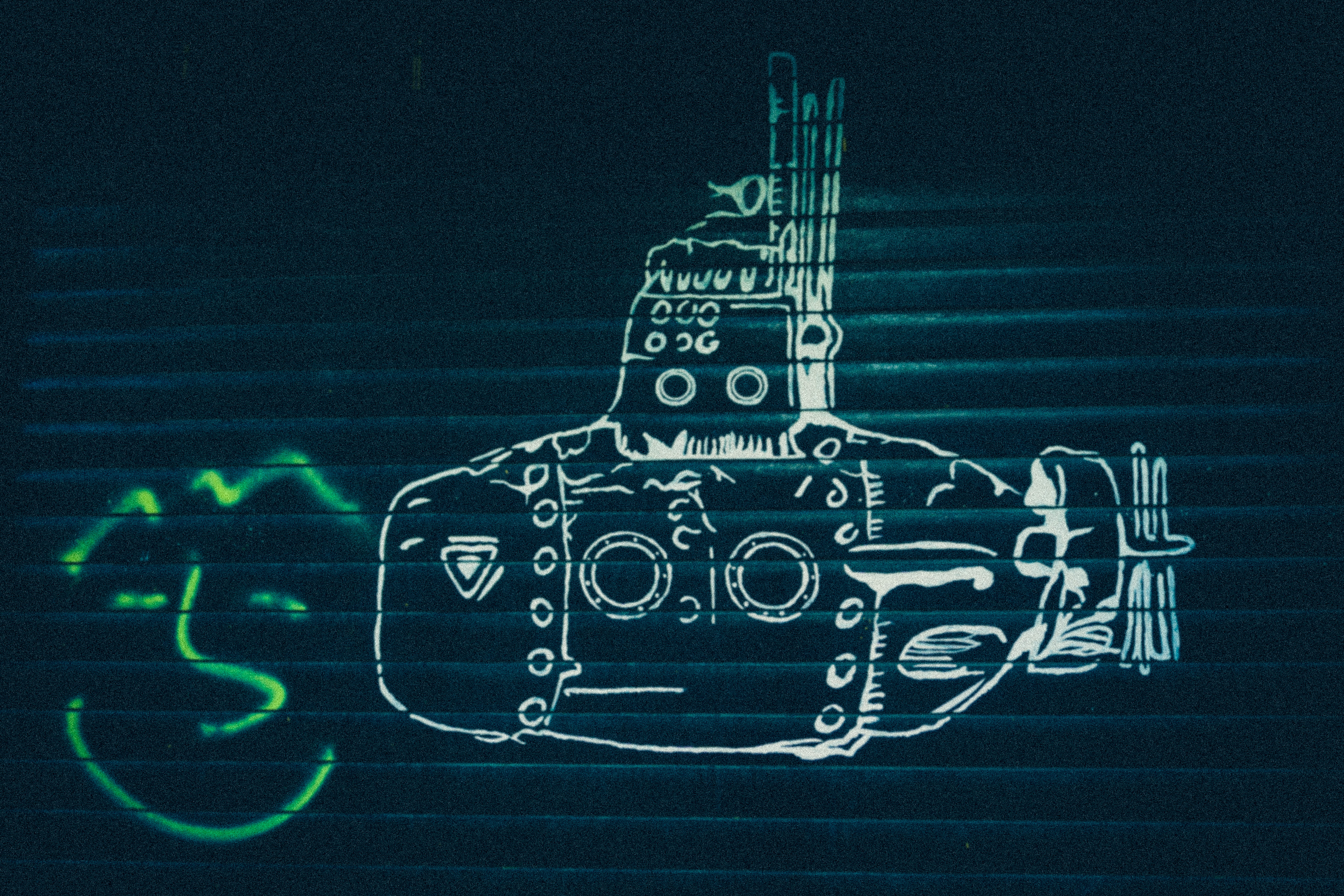 grafitti, illustration, surface, submarine, white, backgrounds, graffiti, art, street art, symbol, street, art drawing, urban, 5K, technology, artwork, HD Wallpaper