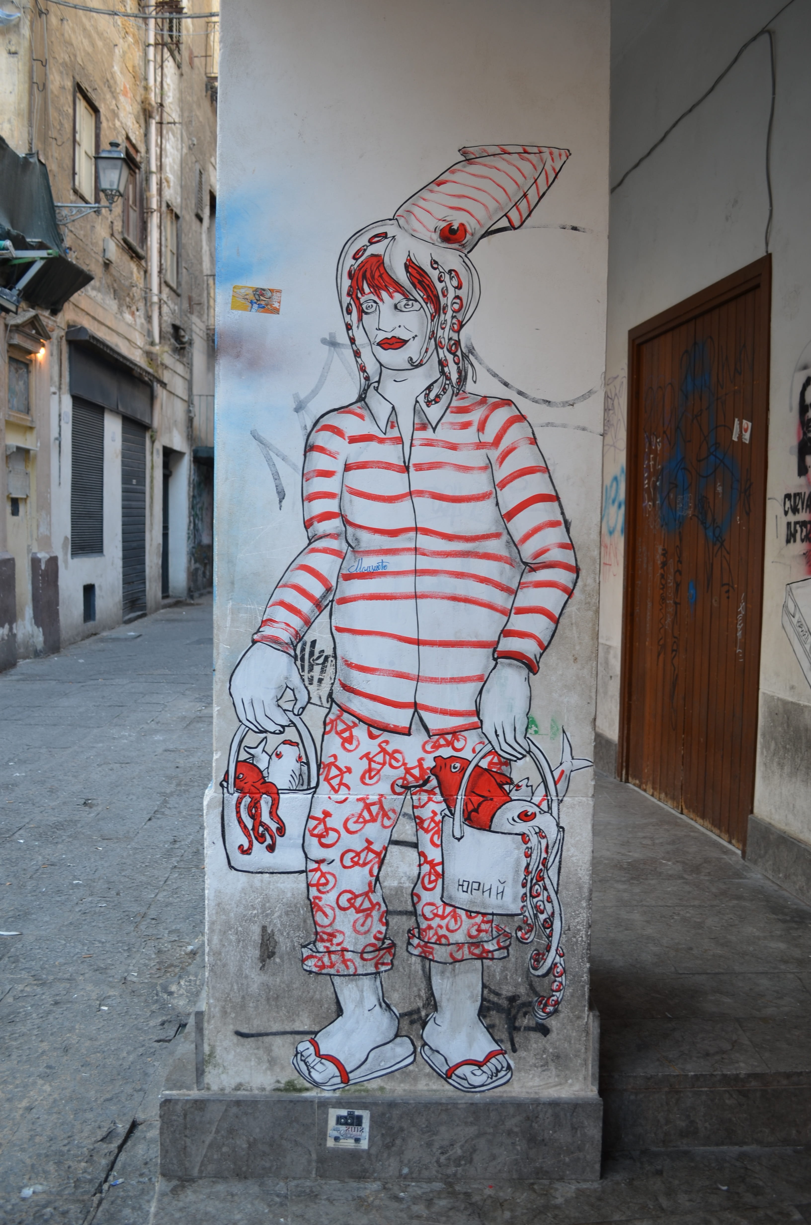 drawing - art product, male likeness, hauswand, graffitti, Sicily, one person, standing, 4K, wall, outdoors, photographer, Youth, wall - building feature, Phone HD Wallpaper