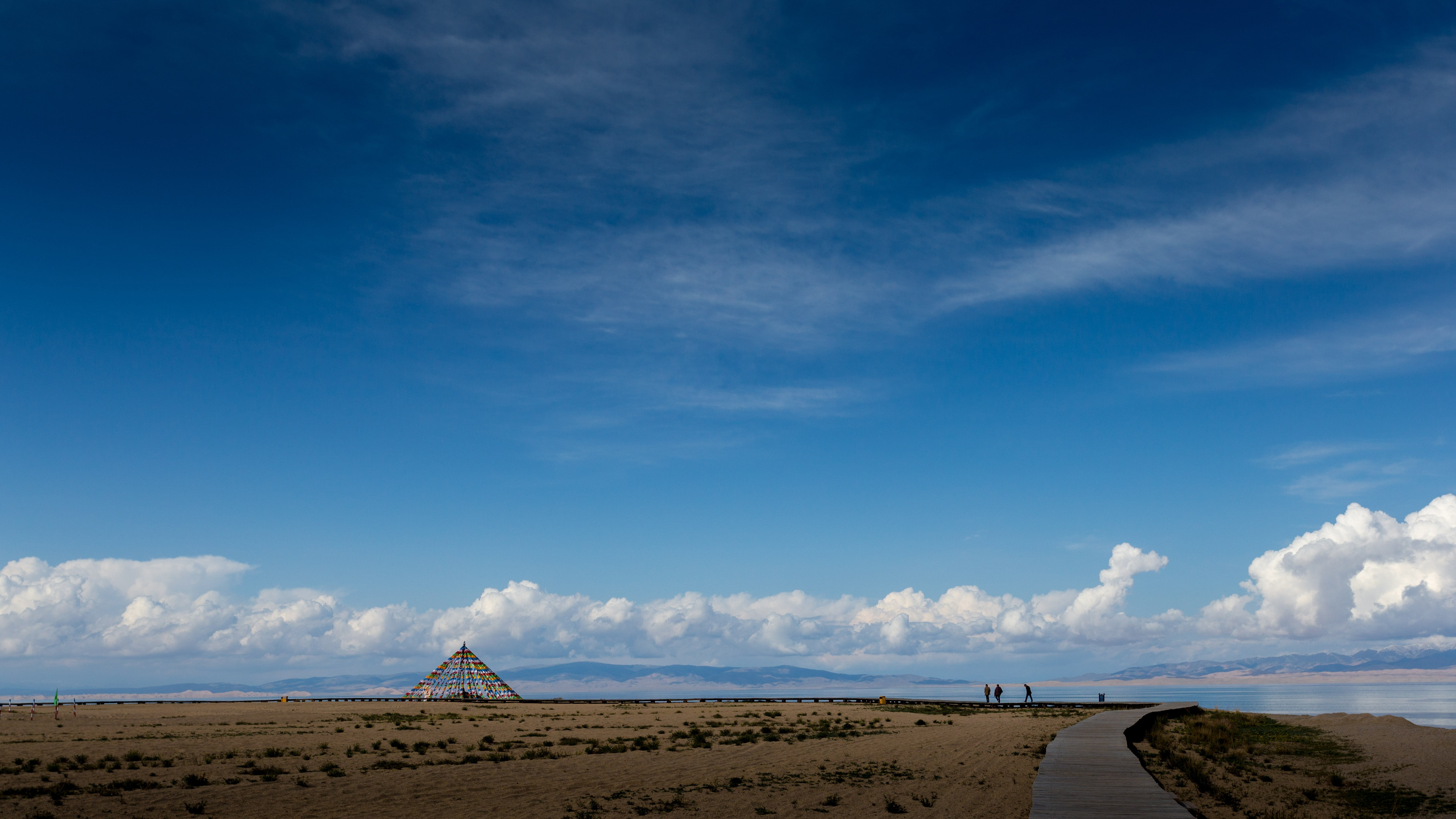 5K, land, nature, cloud - sky, no people, outdoors, climate, water, transportation, desert, travel destinations, sea, travel, blue, scenics - nature, horizon, HD Wallpaper