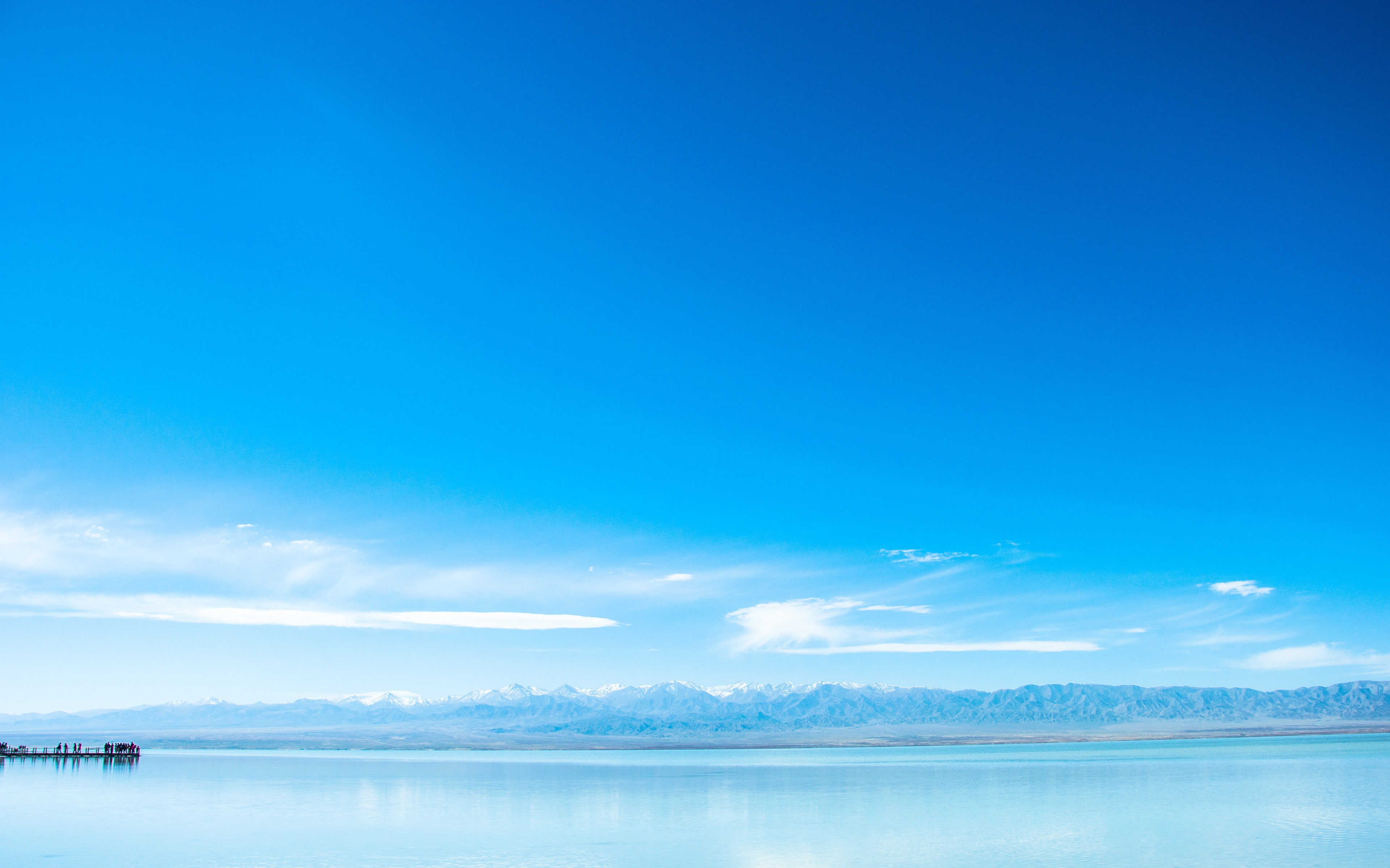 water, idyllic, nature, environment, scenics - nature, no people, scenery, cloud - sky, 4K, tranquility, qinghai, blue, day, sky, beautiful, non-urban scene, HD Wallpaper