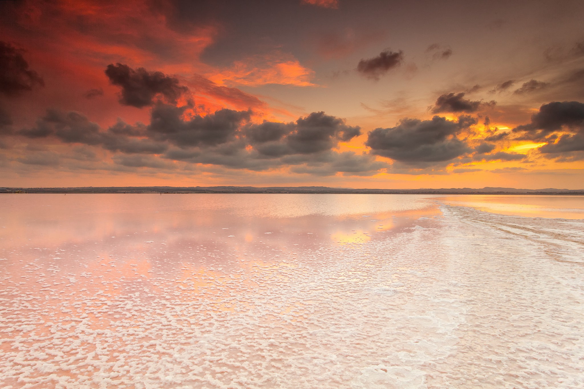 clouds, Salinas de Torrevieja, de, 1080P, sky, Spain, salinas, dawn, torrevieja, salt lake, Valencia, HD Wallpaper