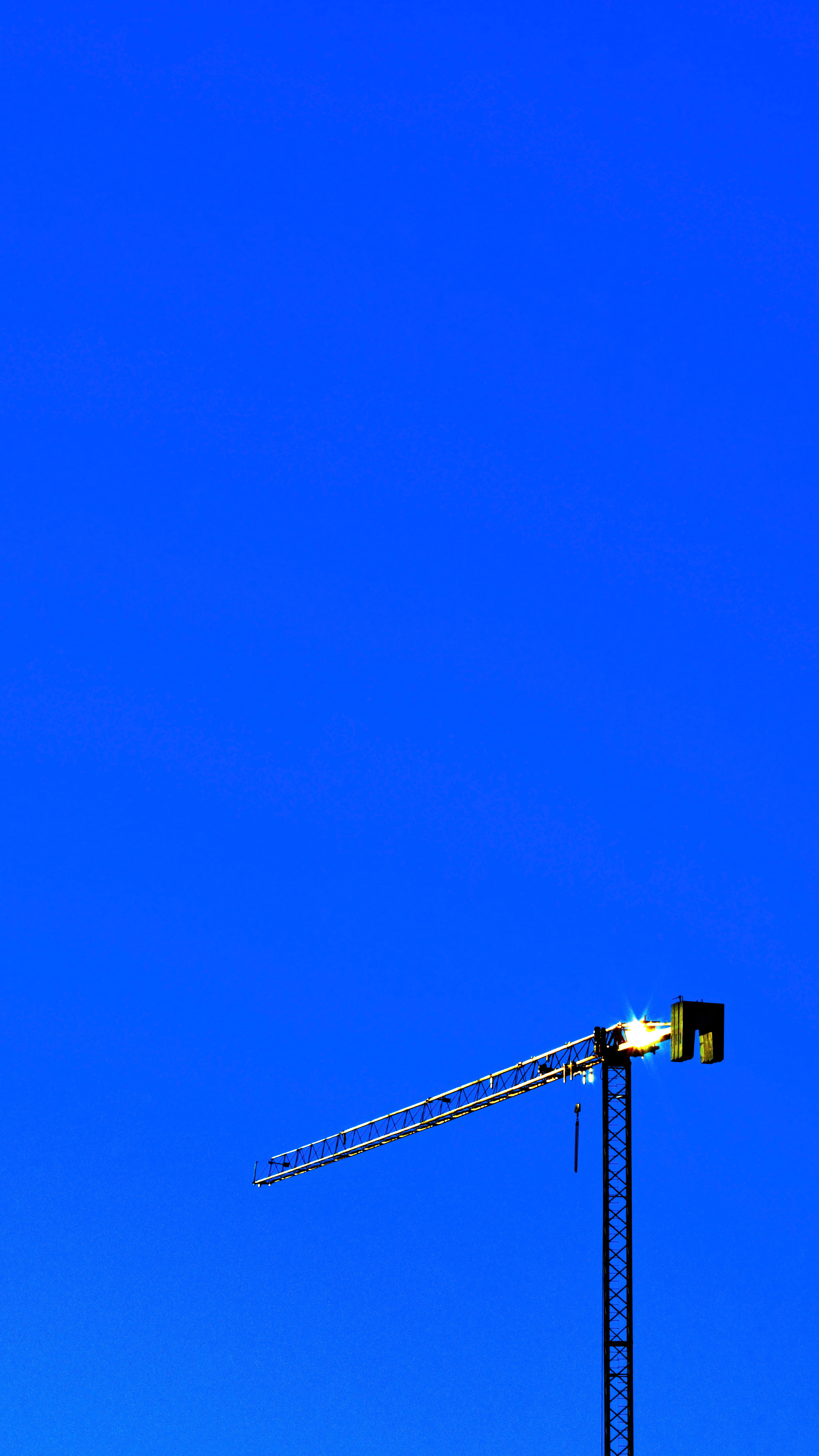 machinery, construction equipment, day, lighting equipment, blue, construction site, clear sky, crane, trieste, industrial equipment, nature, no people, Phone HD Wallpaper