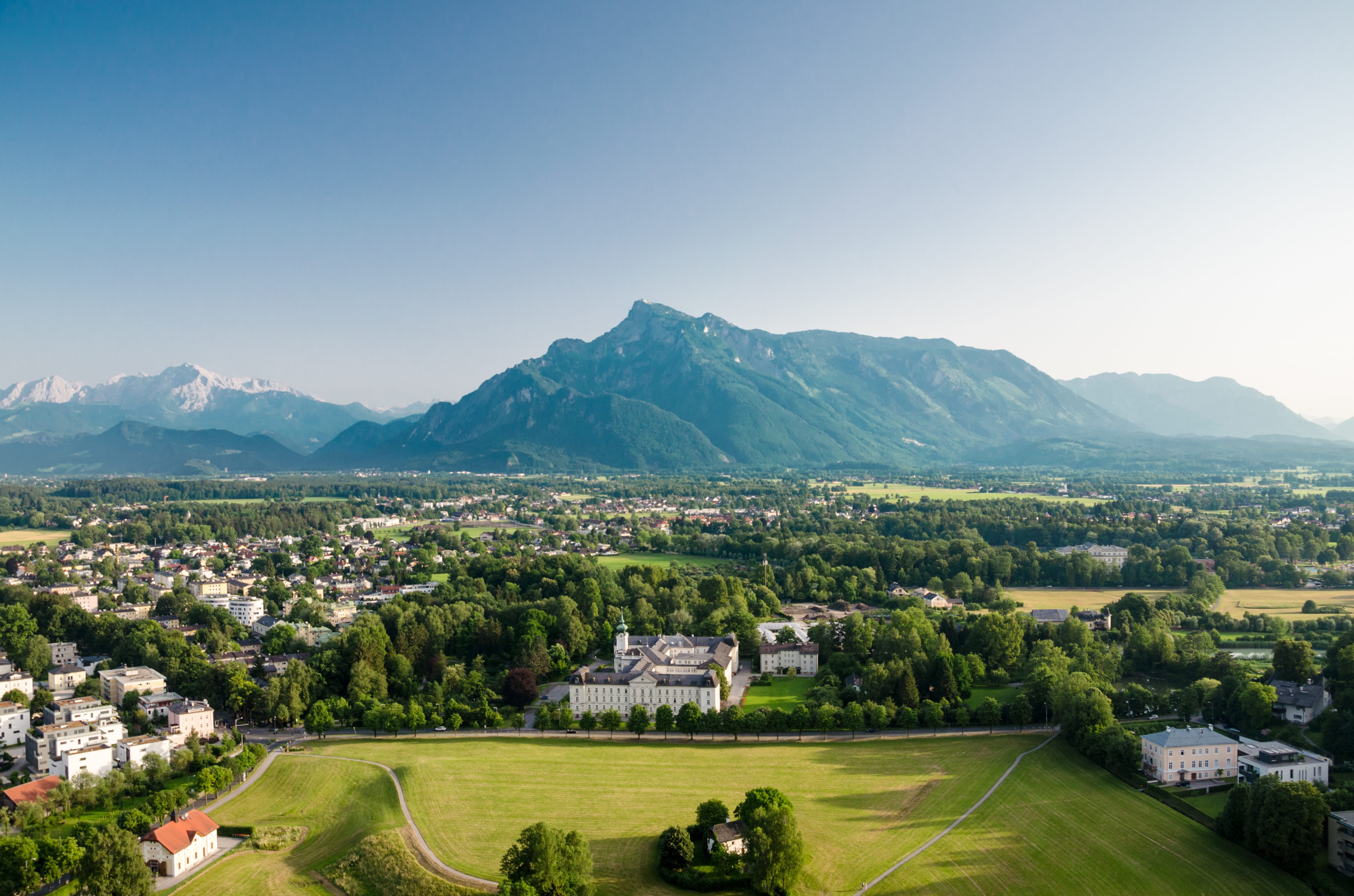 forest, rock, austria, environment, sport, spring, mountain range, mountain, village, meadow, field, landscape, european, residential district, grass, scenics - nature, HD Wallpaper