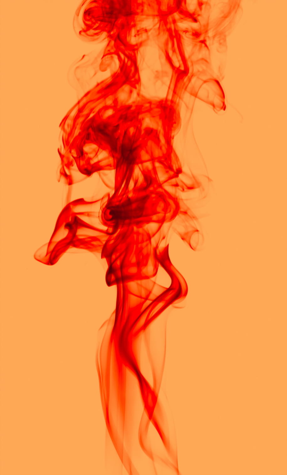 detail, flowing, smoke - physical structure, colored, stream, twirl, abstraction, colorful, aromatherapy, background, water, flare, orange color, no people, Phone HD Wallpaper