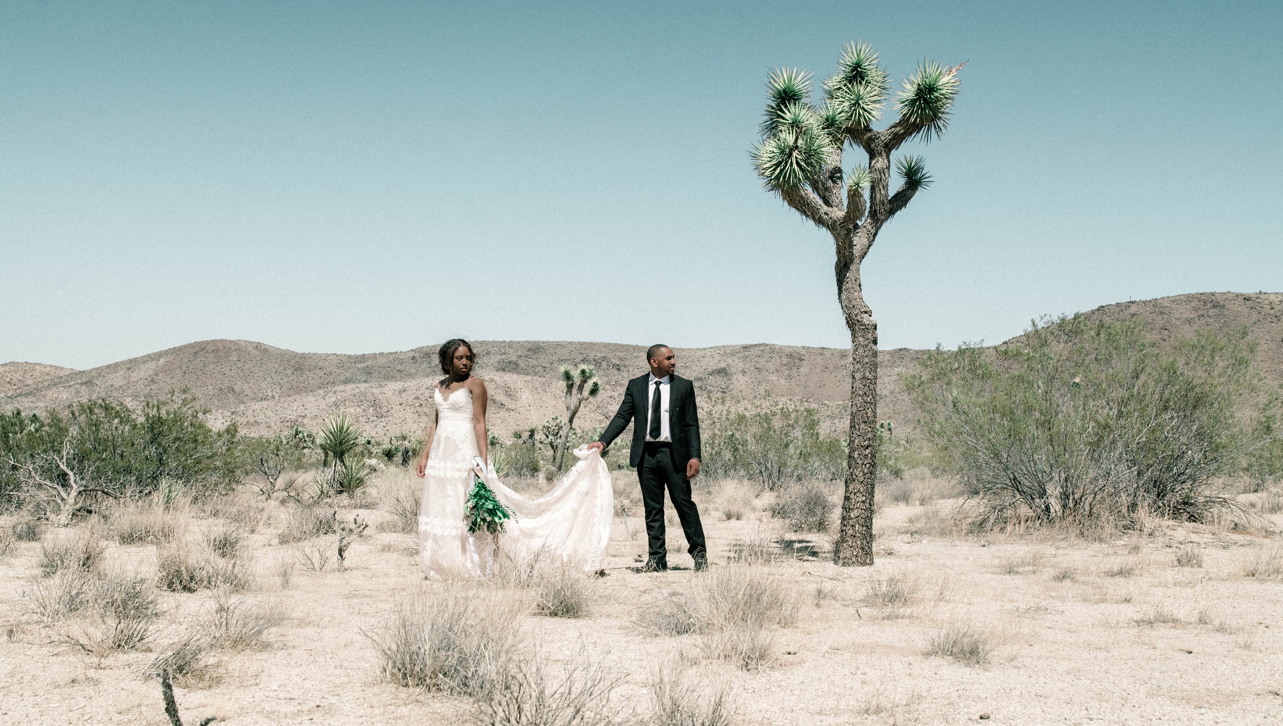 romance, women, semi-arid, clear, wife, walking, wedding location, outdoors, together, love, marriage, men, gown, dress, nature, landscape, two, people, HD Wallpaper
