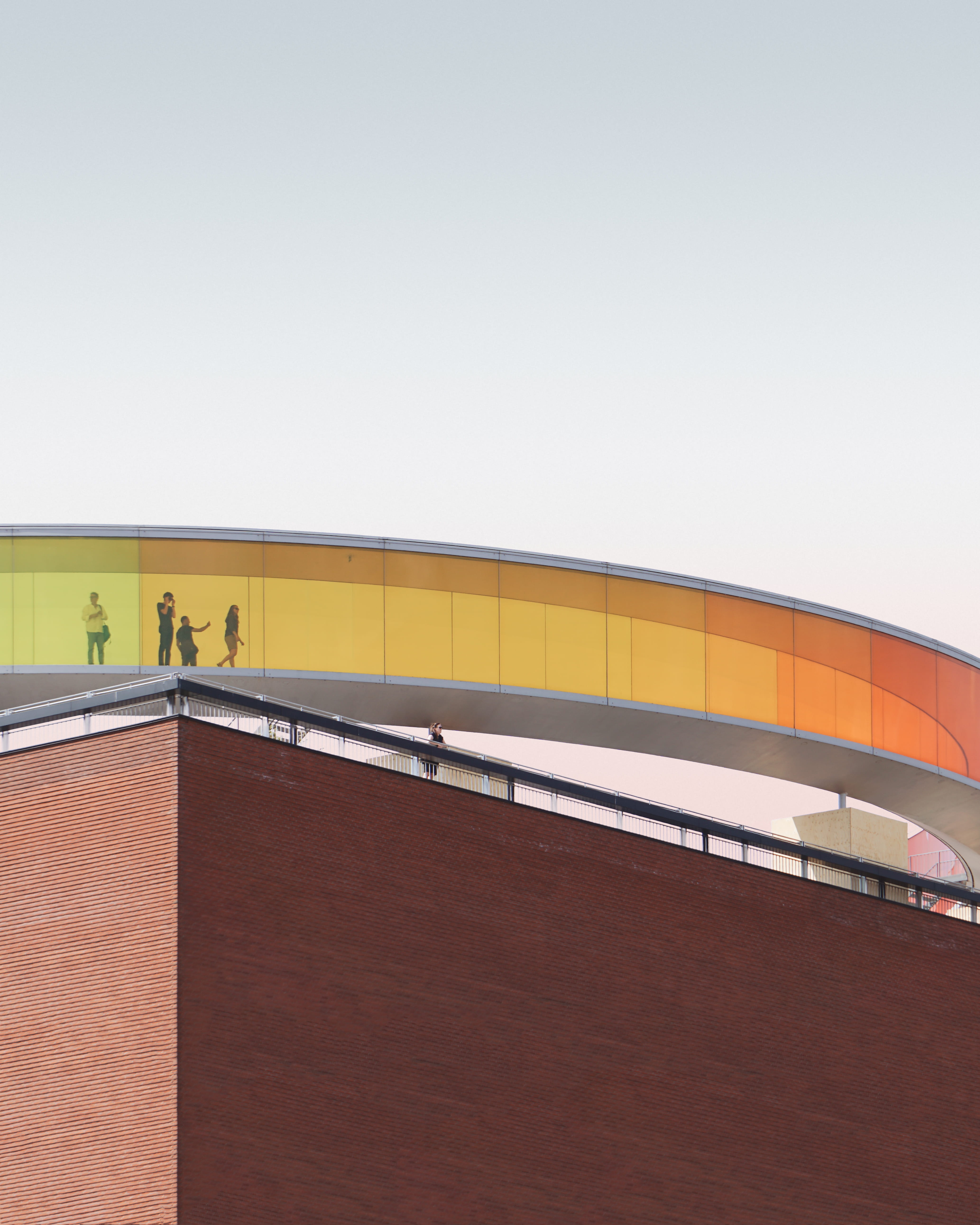 color, rainbow, famous Place, city, urban Scene, top, aarhus, four, no People, colour, light, 5K, shadow, minimalism, sky, landscape, building, design, Phone HD Wallpaper