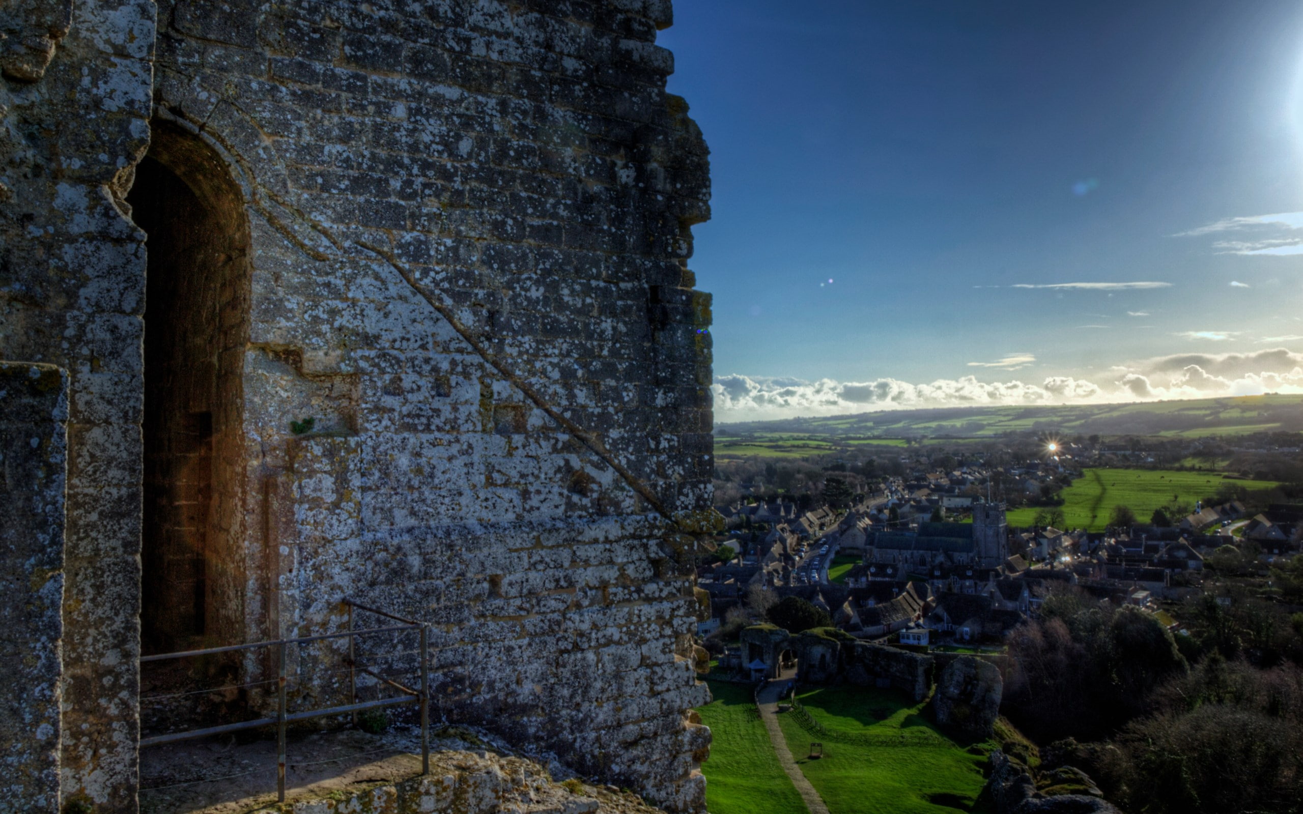 corfe castle, 2K, HD Wallpaper
