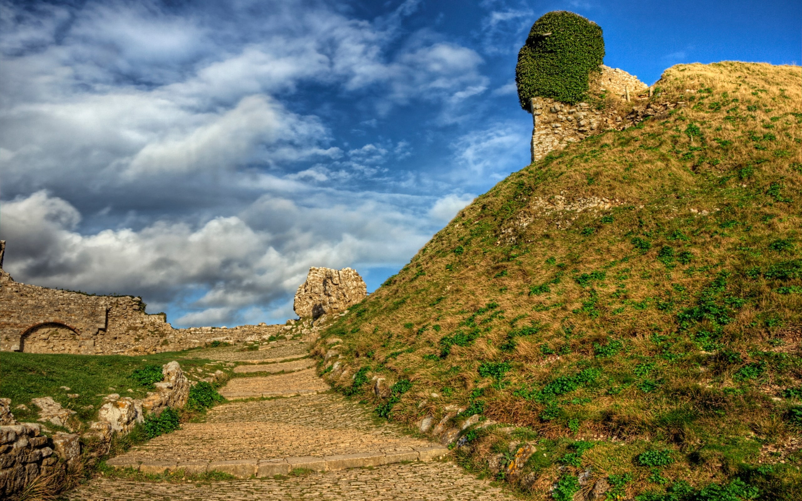 corfe castle, 2K, HD Wallpaper