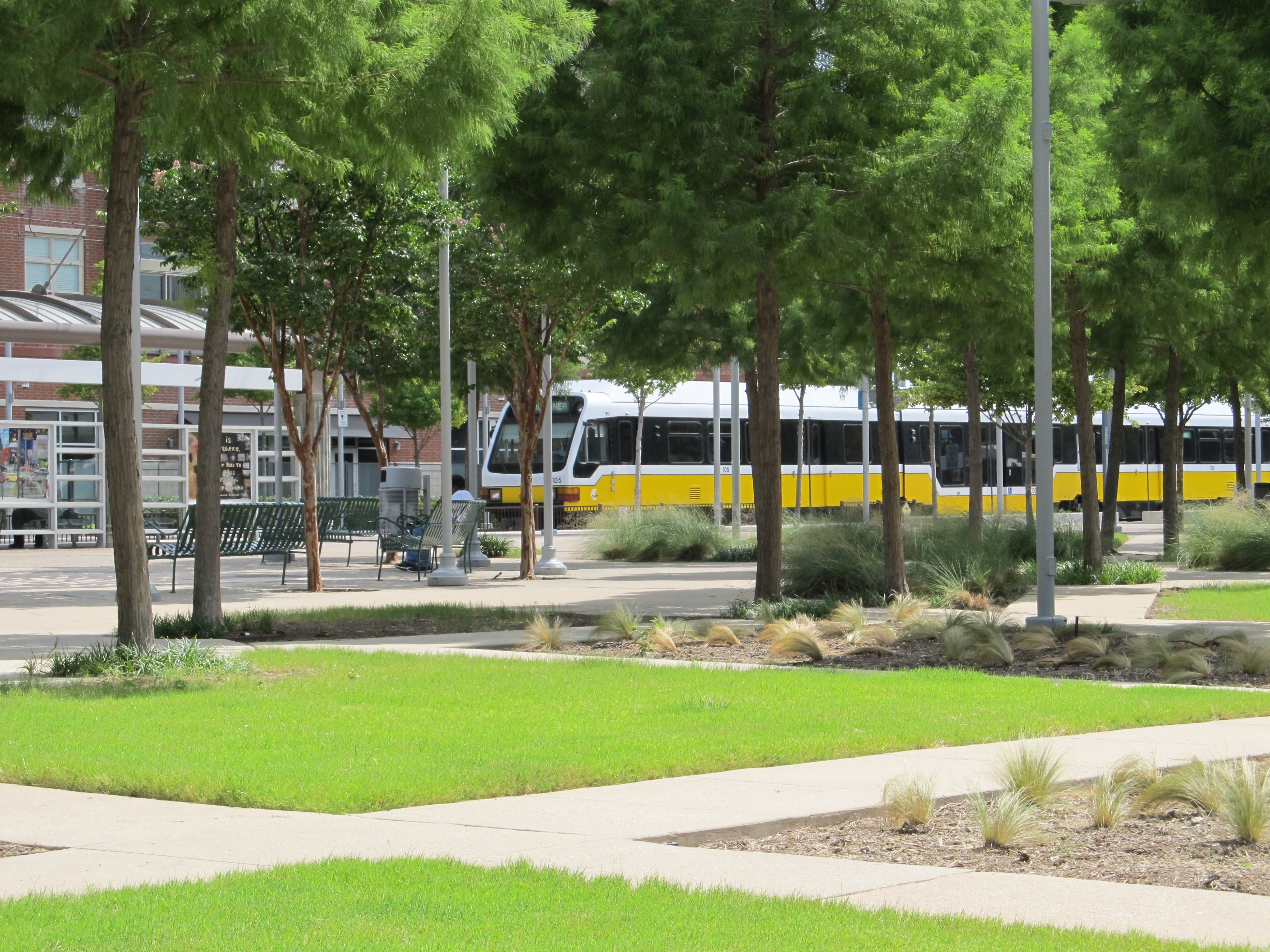 dallas, barrier, public transportation, boundary, people mover, 2K, day, metrolink, grass, passenger, nature, transportation, mode of transportation, outdoors, HD Wallpaper