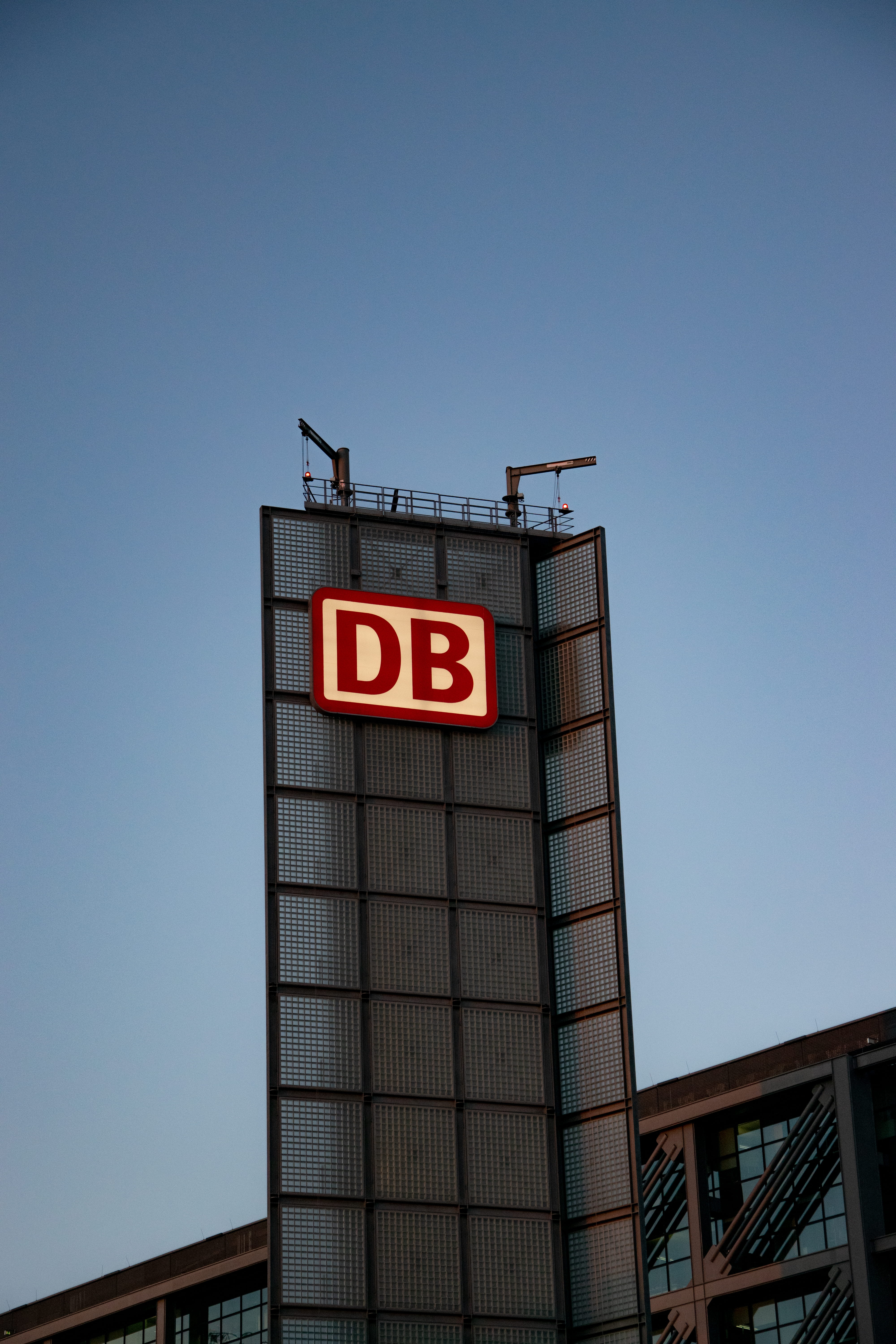 communication, text, signage, low angle view, white, no people, germany, logos, logo, advertisement, architecture, deutsche bahn, building exterior, train, Phone HD Wallpaper