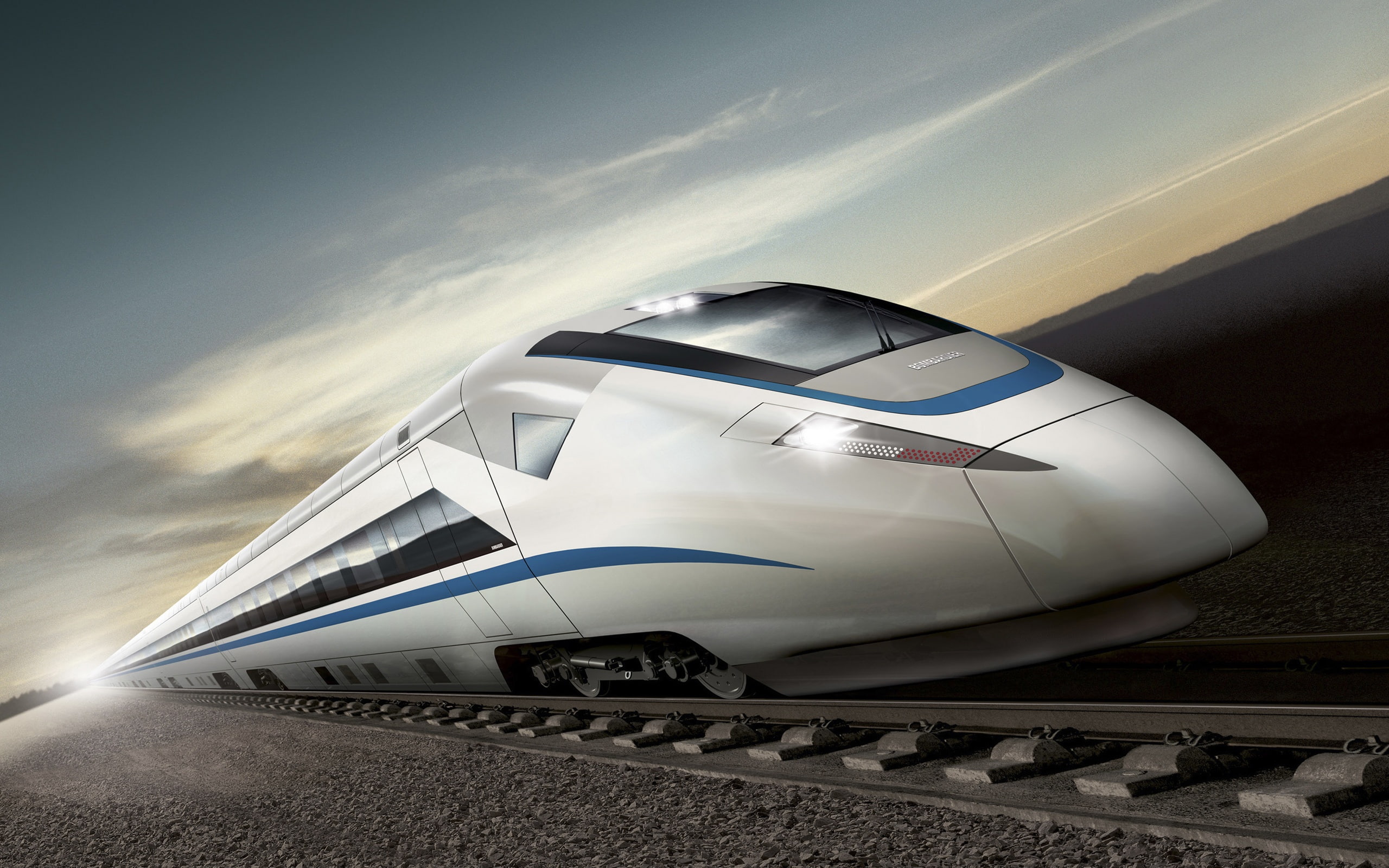 Speed, Train, High, Renderings, 2K, HD Wallpaper