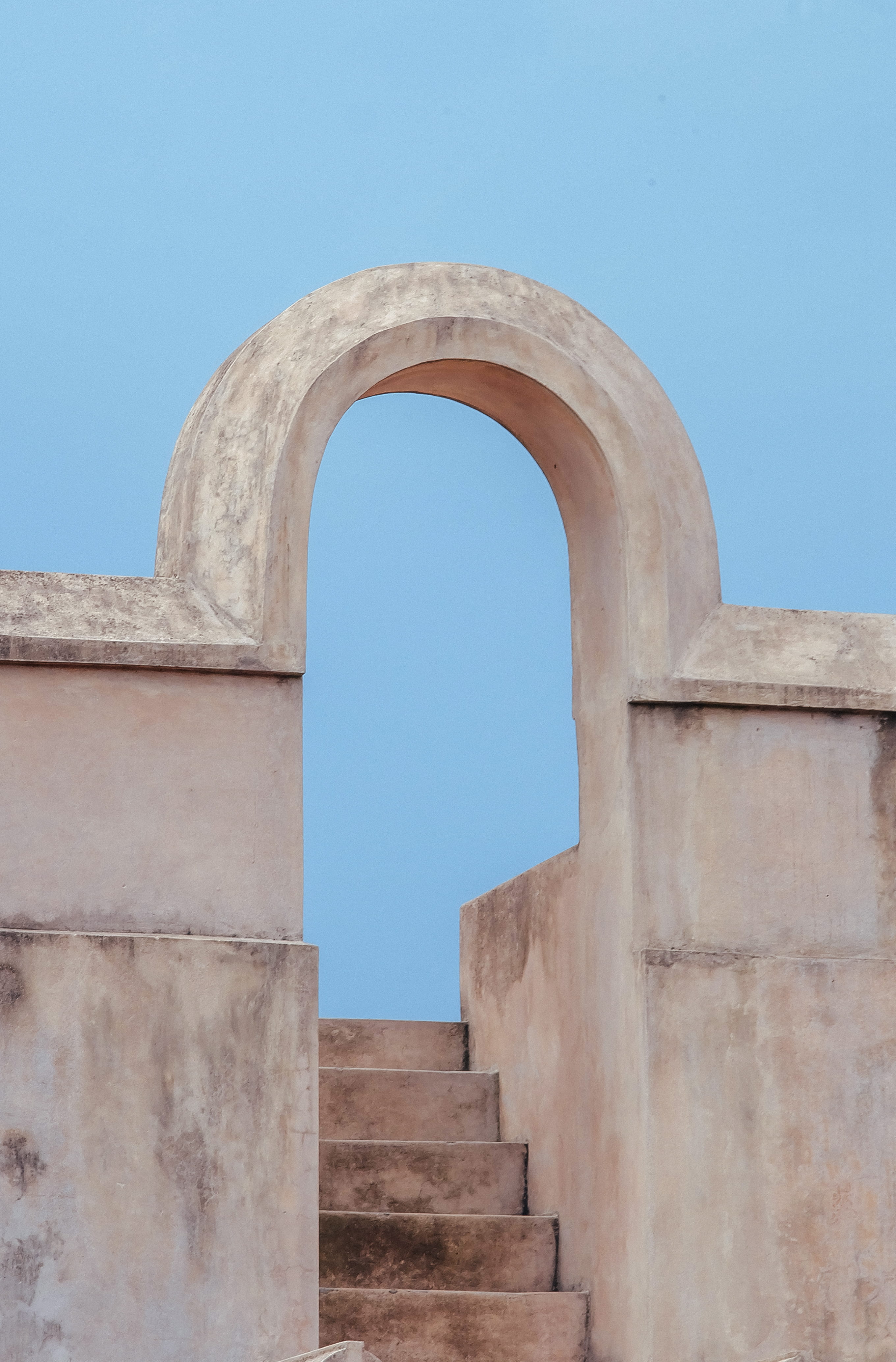 4K, travel destinations, the past, day, jogja, blue, ancient civilization, ruined, sky, architecture, arch, warungboto, wall, ancient history, old, low angle view, Phone HD Wallpaper