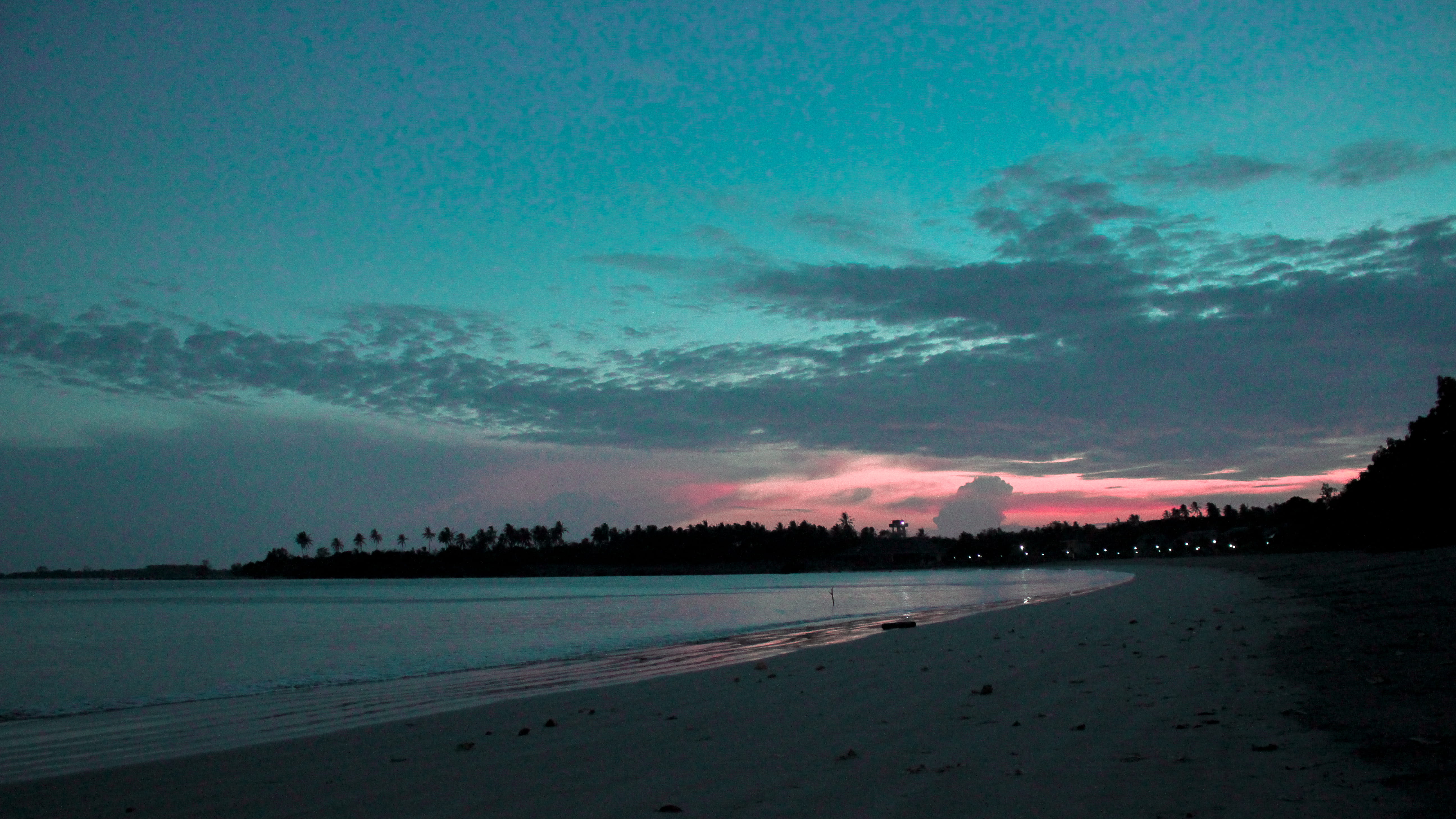 land, dusk, tranquility, landscape, photography, fotografi, sky, beach, outdoors, teluk, scenics - nature, water, nature, tree, sunrise, matahari, 5K, HD Wallpaper