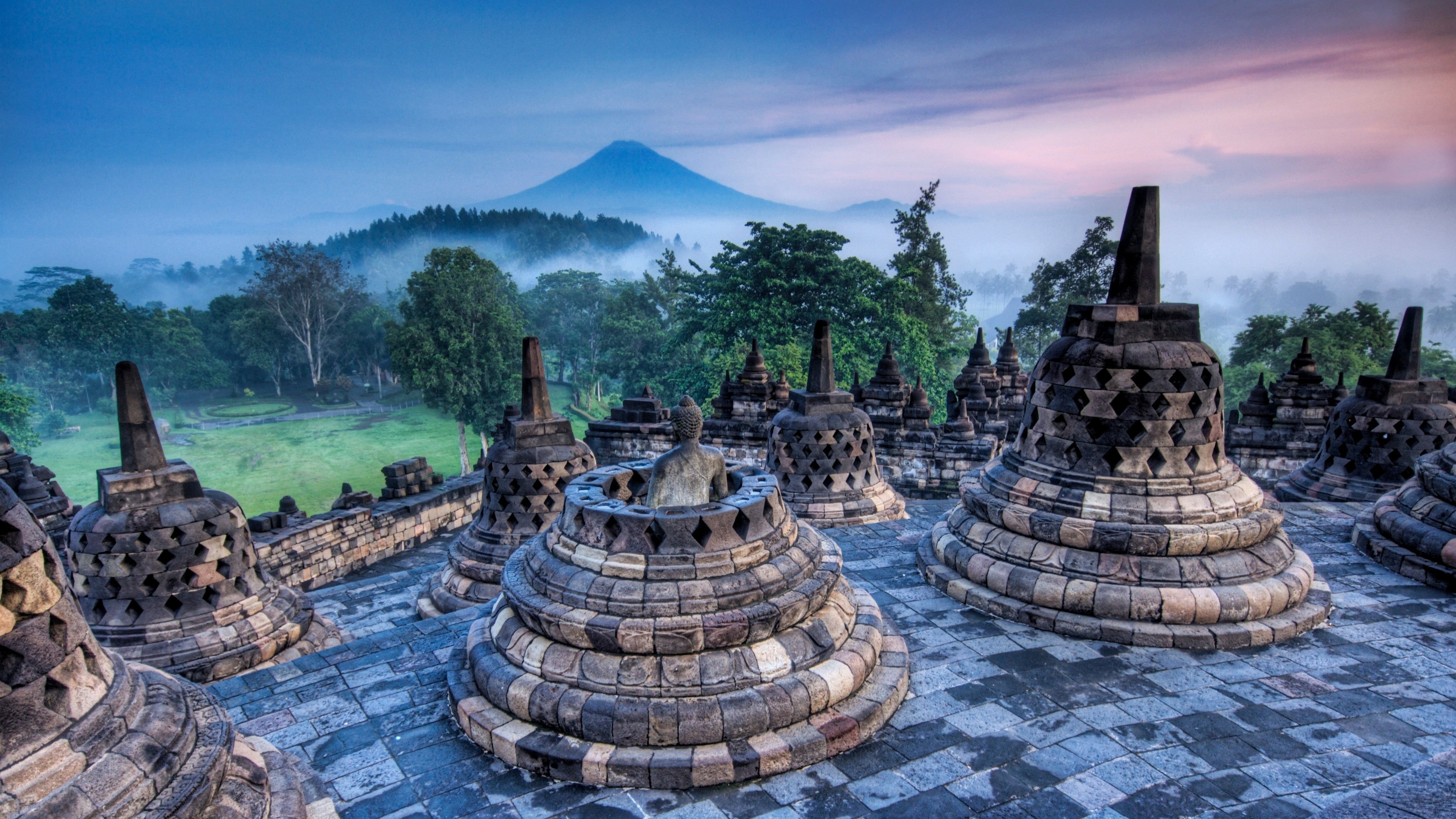 tourism, borobudur, Java, photo, 4K, Indonesia, travel, HD Wallpaper