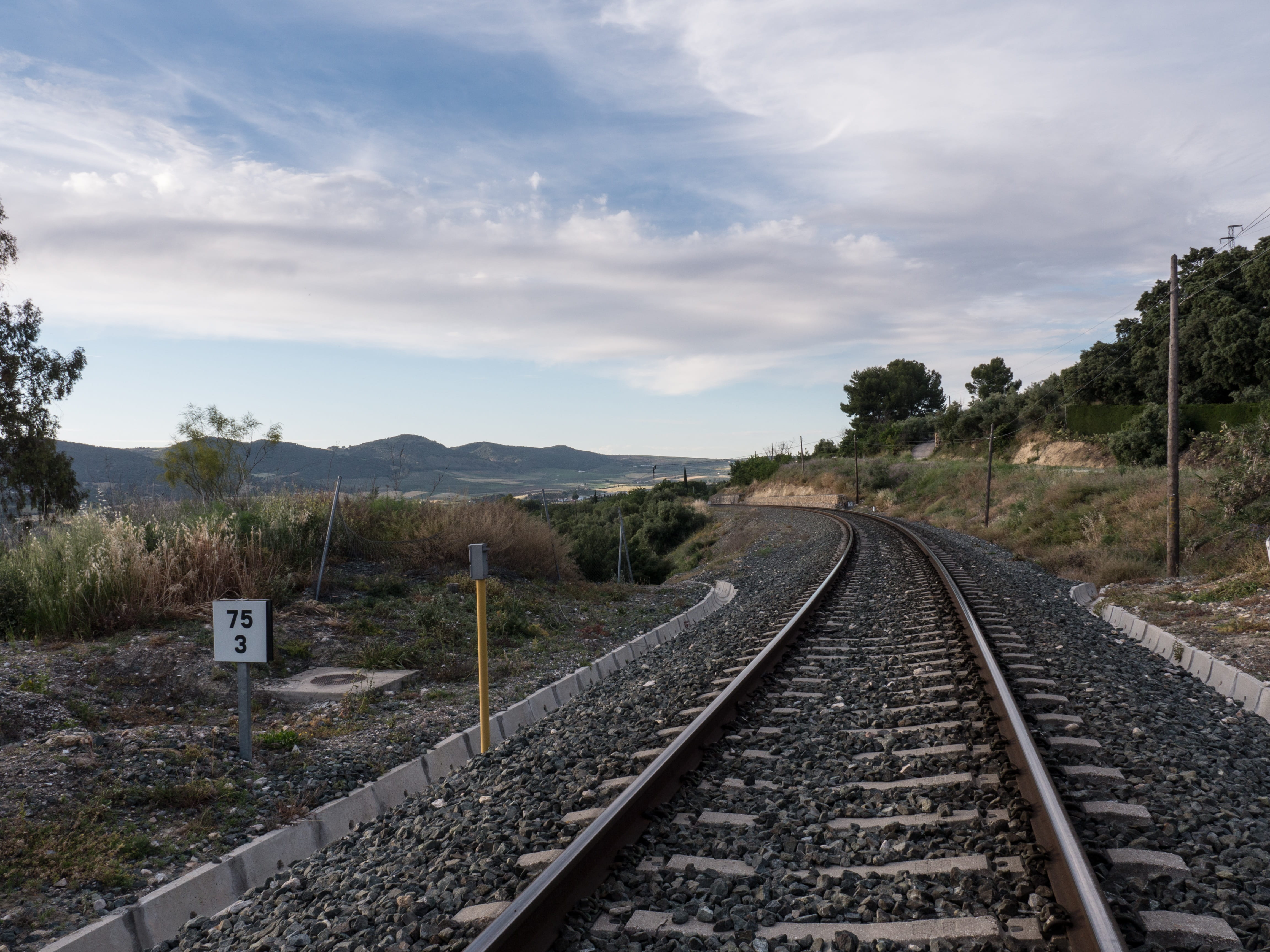 distance, tranquility, long, sky, scenics - nature, tranquil scene, rail transportation, traveling, rail, direction, Travel, no people, travel, Rail, naughty, HD Wallpaper