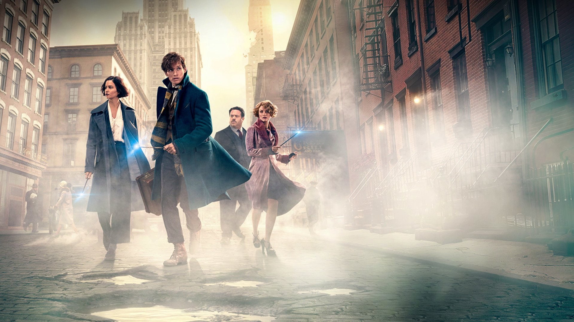 1080P, Porpentina Goldstein, Eddie Redmayne, Katherine Waterston, Alison Sudol, Jacob Kowalski, Fantastic Beasts and Where to Find Them, Queenie Goldstein, HD Wallpaper