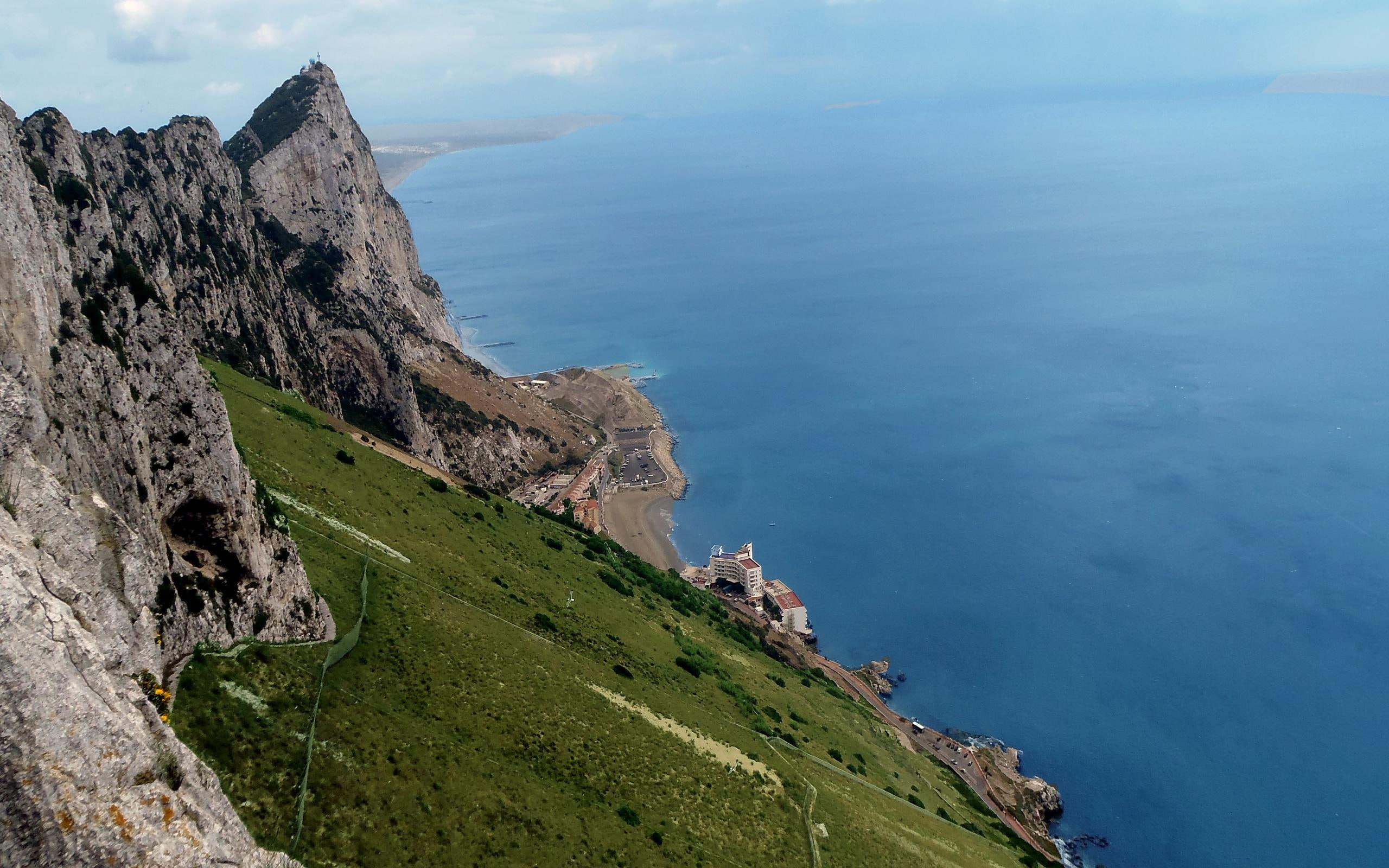 impressive, gibraltar, scenic, nature, 3d and abstract, beautiful, coastline, view, 2K, mountains, panoramic, HD Wallpaper