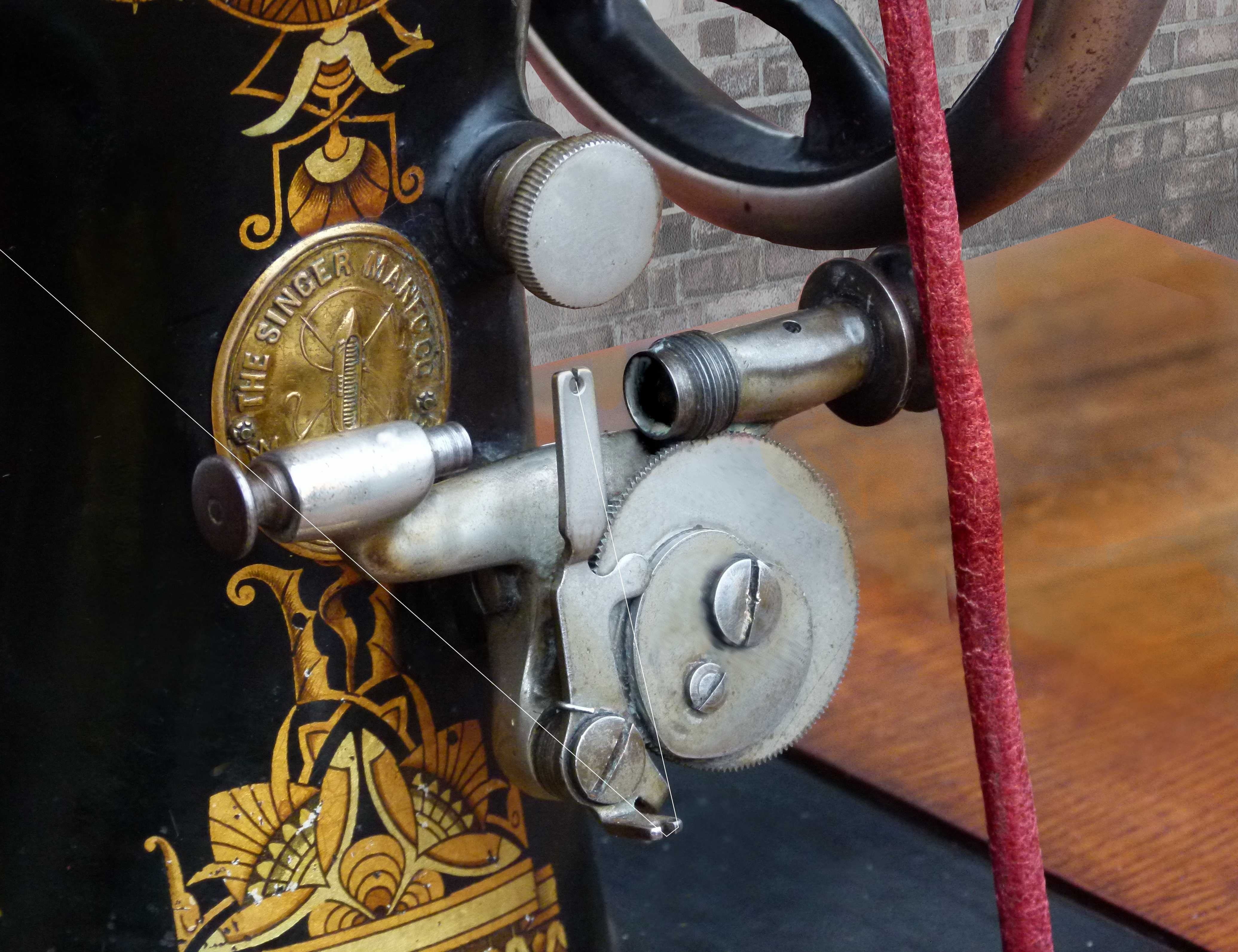 spool, 1890, old, 4K, control, machine part, technology, day, close-up, equipment, sewing machine, singer, gold colored, valve, no people, focus on foreground, HD Wallpaper